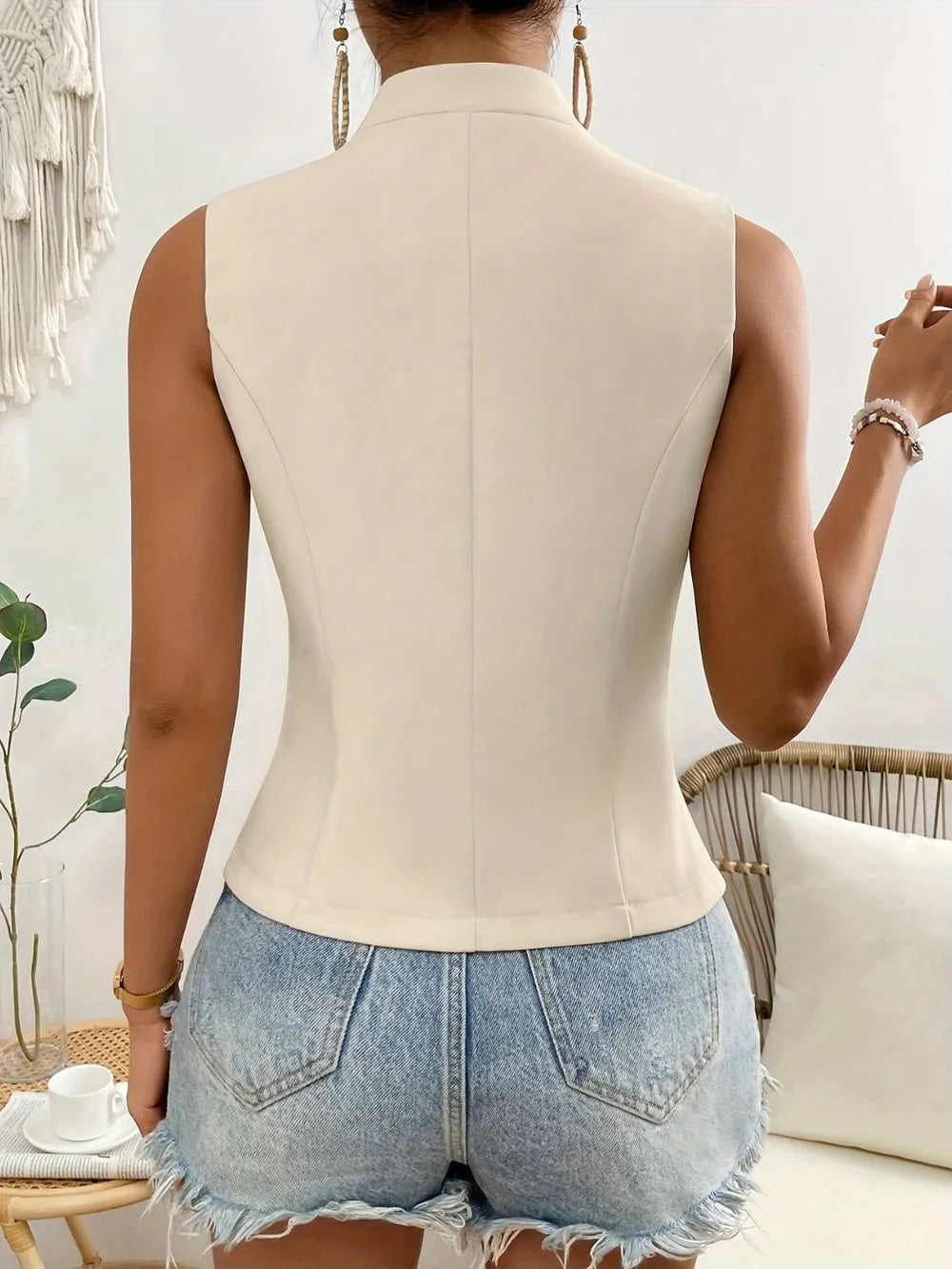Button Down Vest Coat, view 4