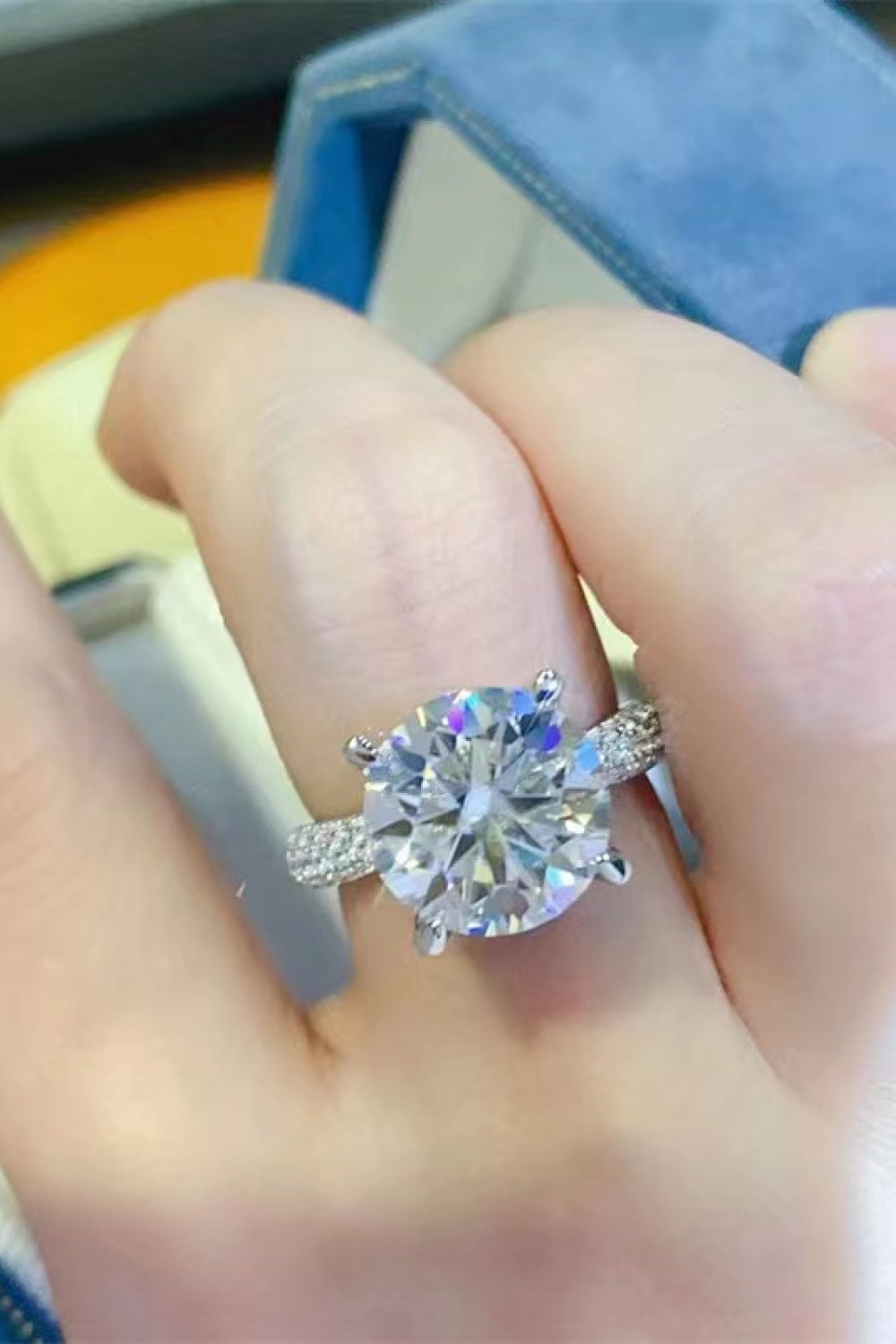 5 Carat Moissanite 925 Sterling Silver Ring, view 7