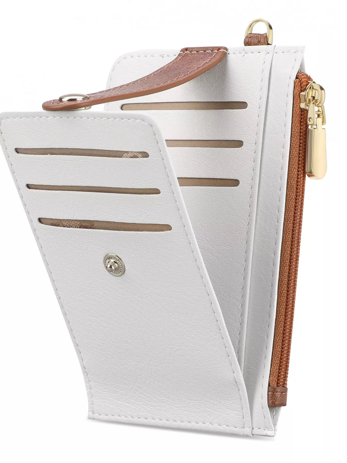 Zippered Leather Card Holder Wallet - Lilixa.store