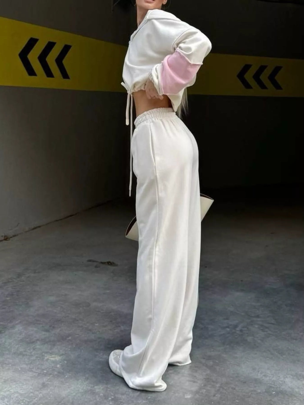Zip Up Hoodie and Wide-Leg Pants Set - Lilixa.store
