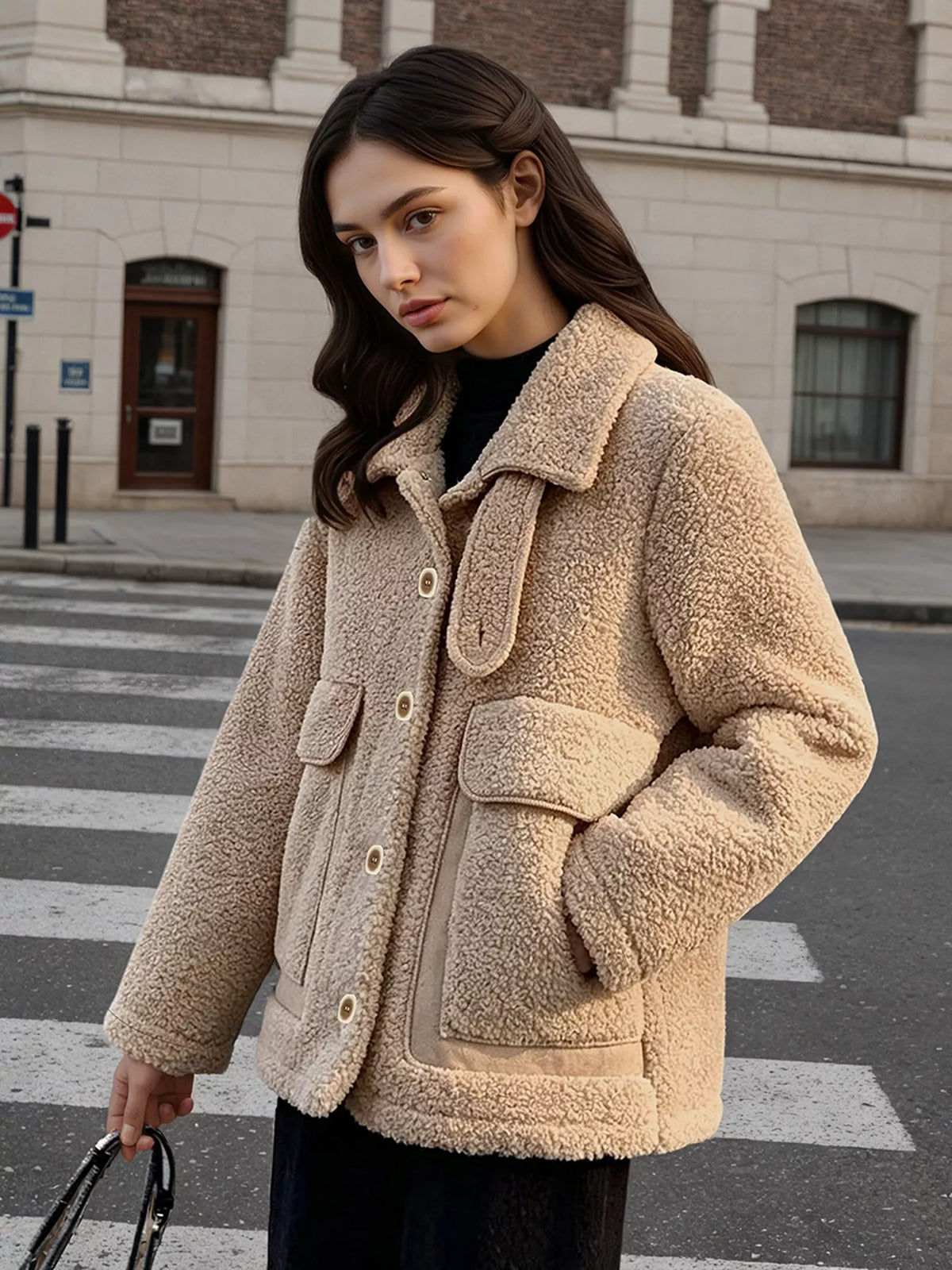 Sherpa Button-Up Outerwear