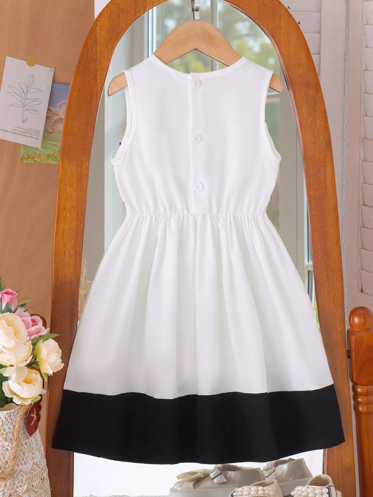 Children's Sequin Flower Sleeveless Dress - Lilixa.store