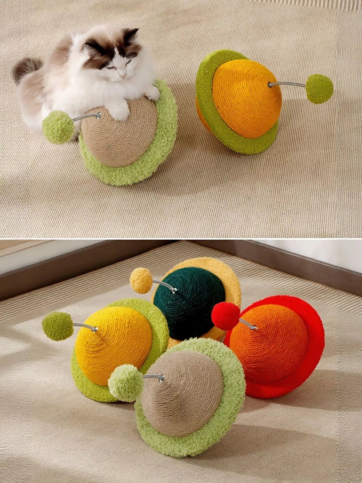 Planet-Shaped Interactive Cat Toy with Sisal Scratching Surface - Lilixa.store