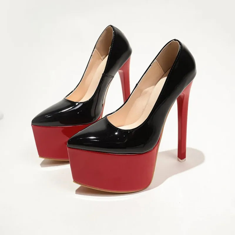 Point Toe Platform Stiletto Pumps - Lilixa.store