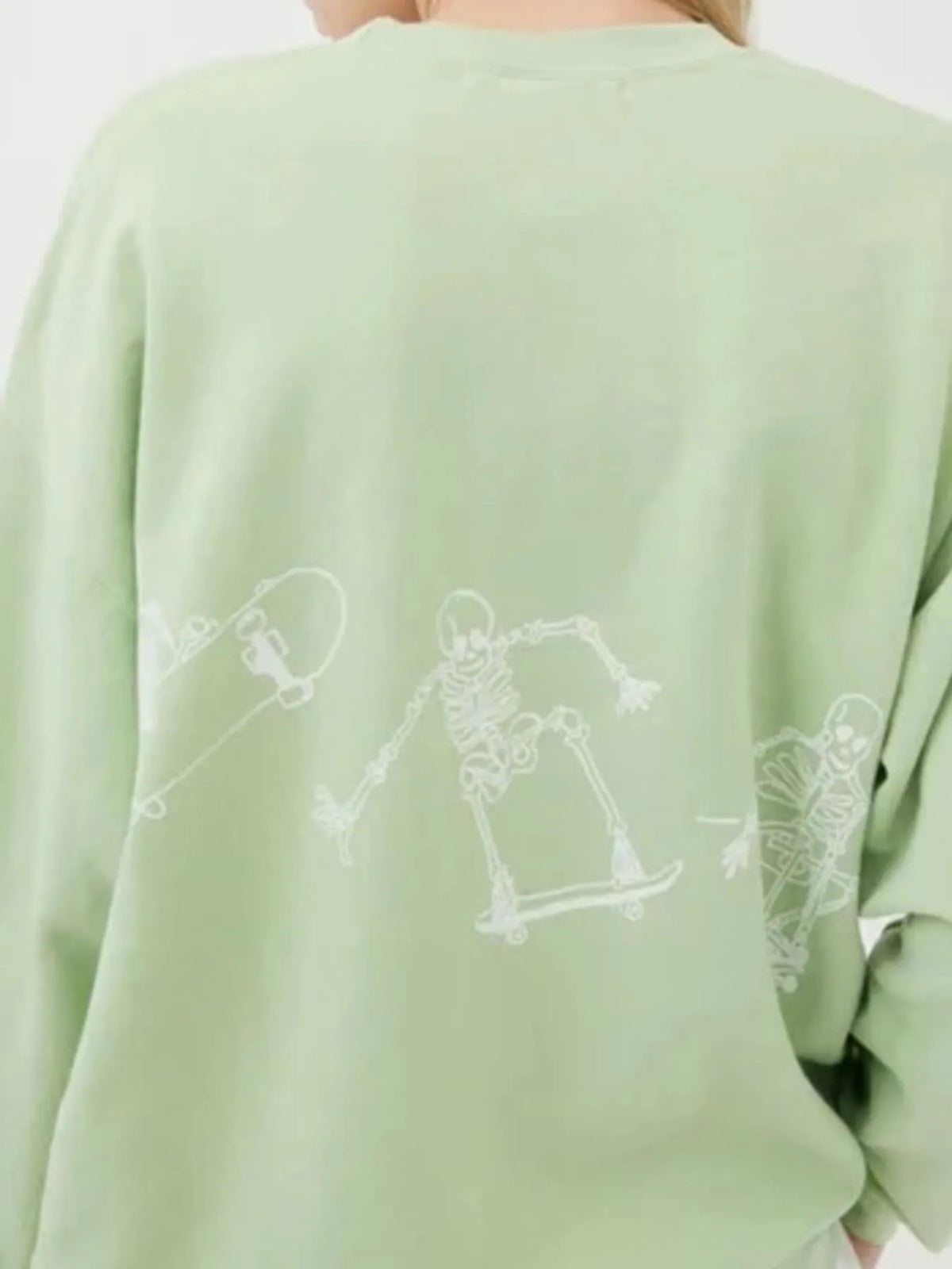 Skeleton Graphic Oversized Sweatshirt - Lilixa.store