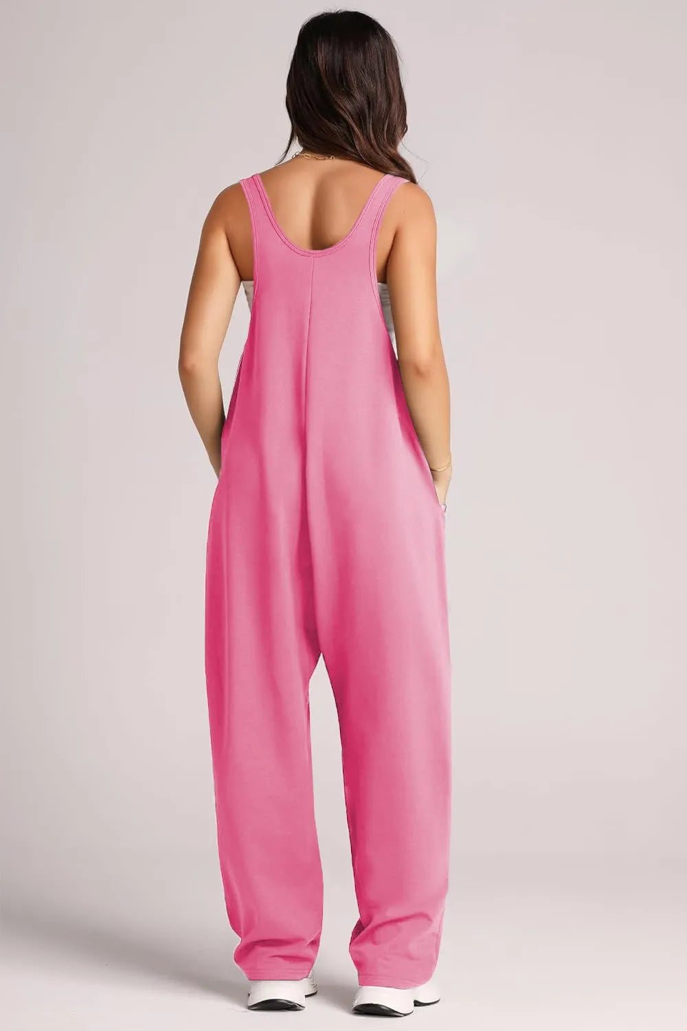 Lovelet Wide Strap Jumpsuit with Pockets - Lilixa.store