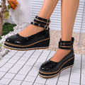 Multi-Strap Wedge Pumps - Lilixa.store