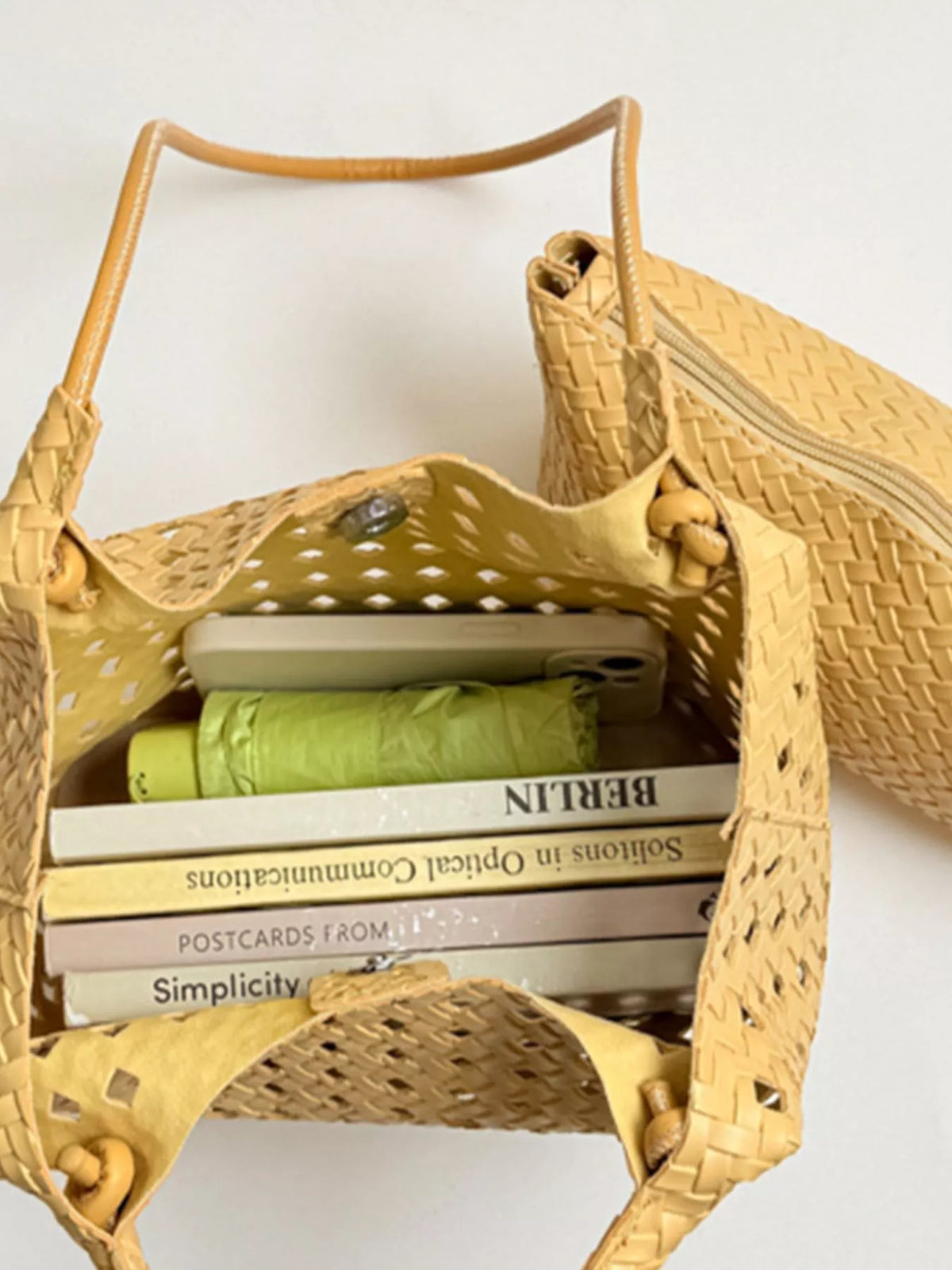Woven Leather Shoulder Bag - Lilixa.store