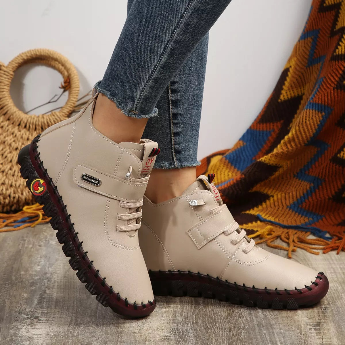 Lace Up Platform Ankle Boots - Lilixa.store