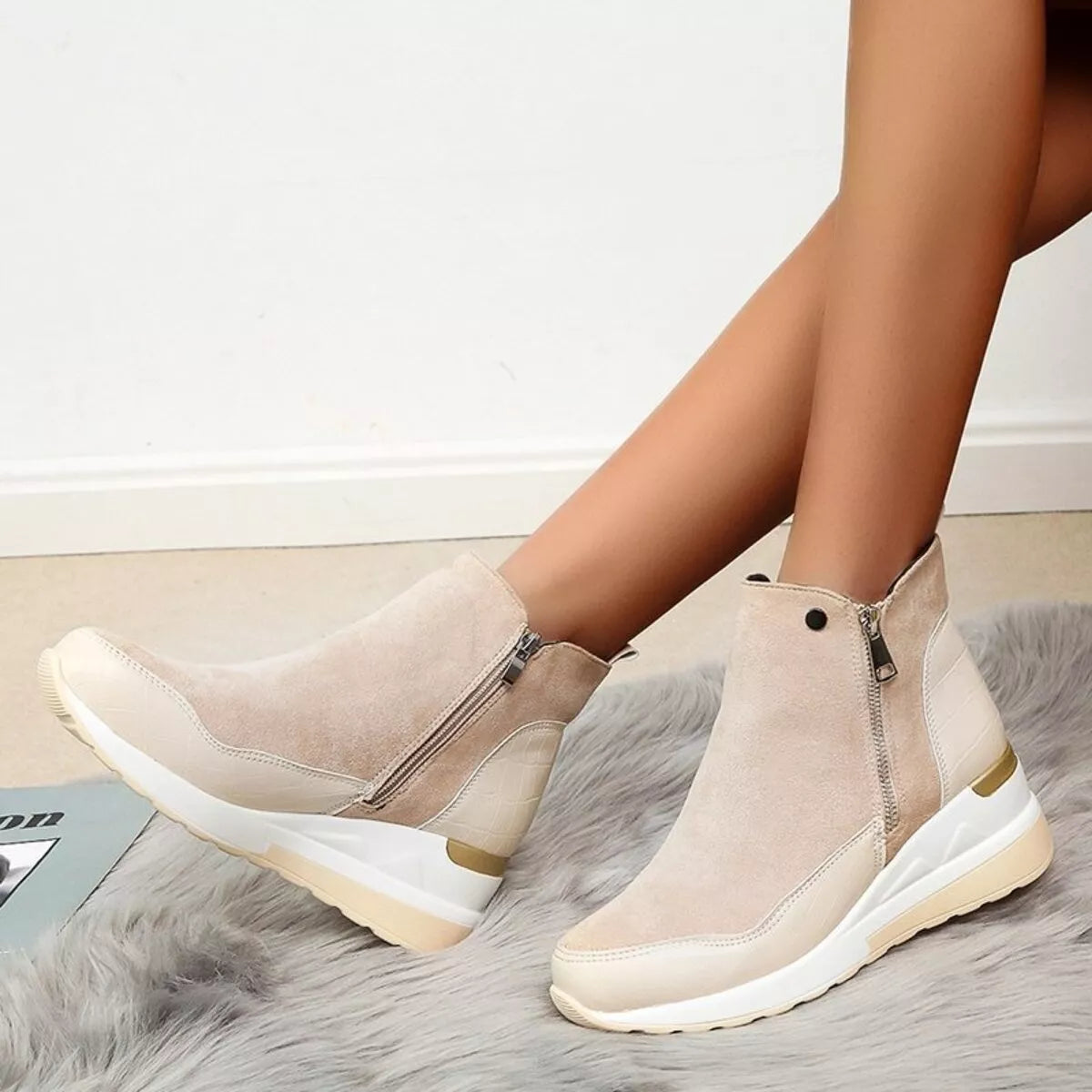 Side Zipper Ankle Boots - Lilixa.store