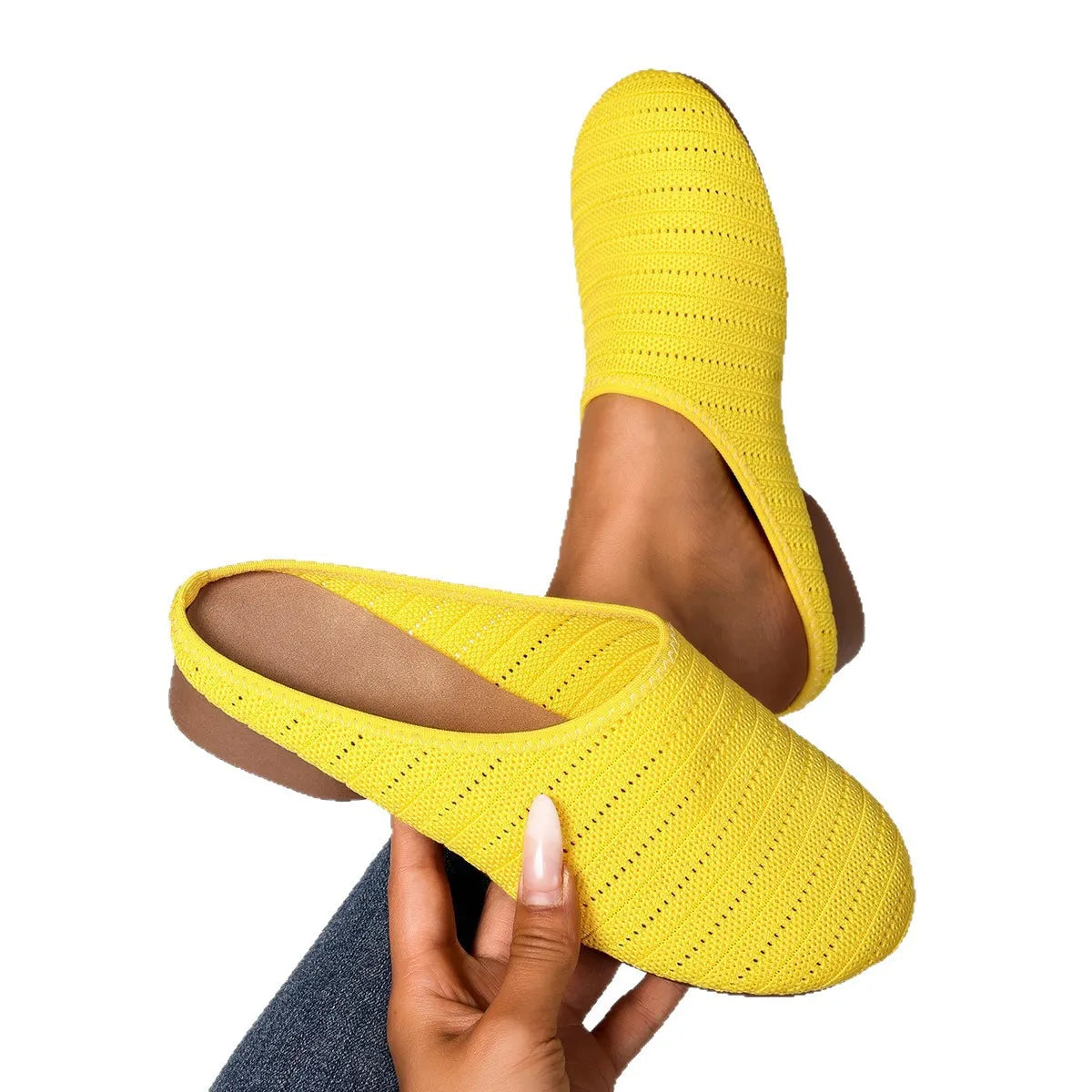 Round Toe Flat Slip-Ons, view 6