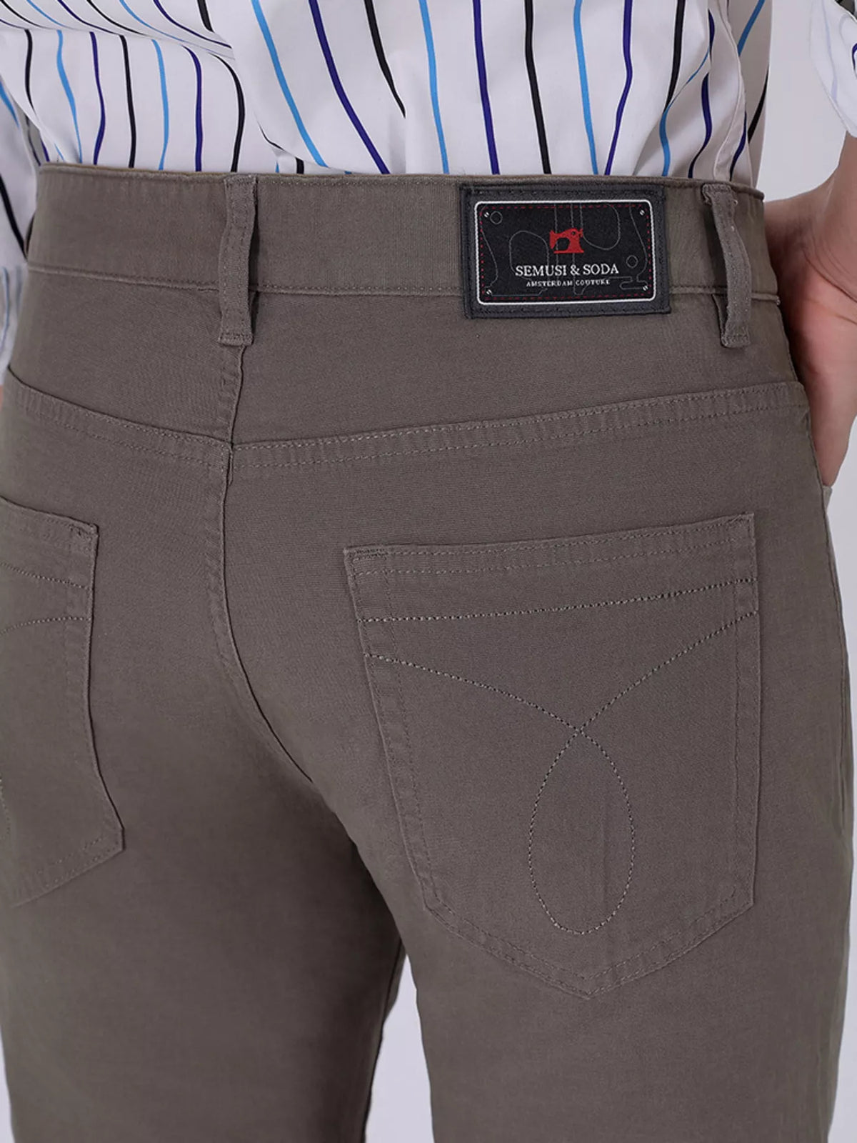 Men's Straight-Leg Casual Pants in Gray, view 6