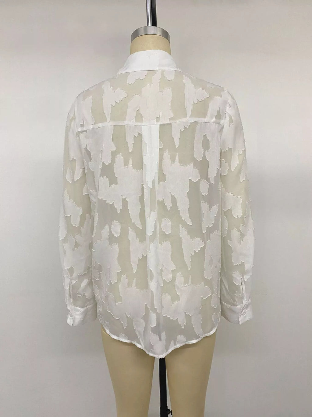 Sheer Button-Down Shirt - Lilixa.store
