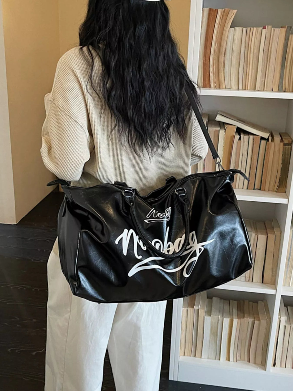 Letter Leather Travel Bag - Lilixa.store
