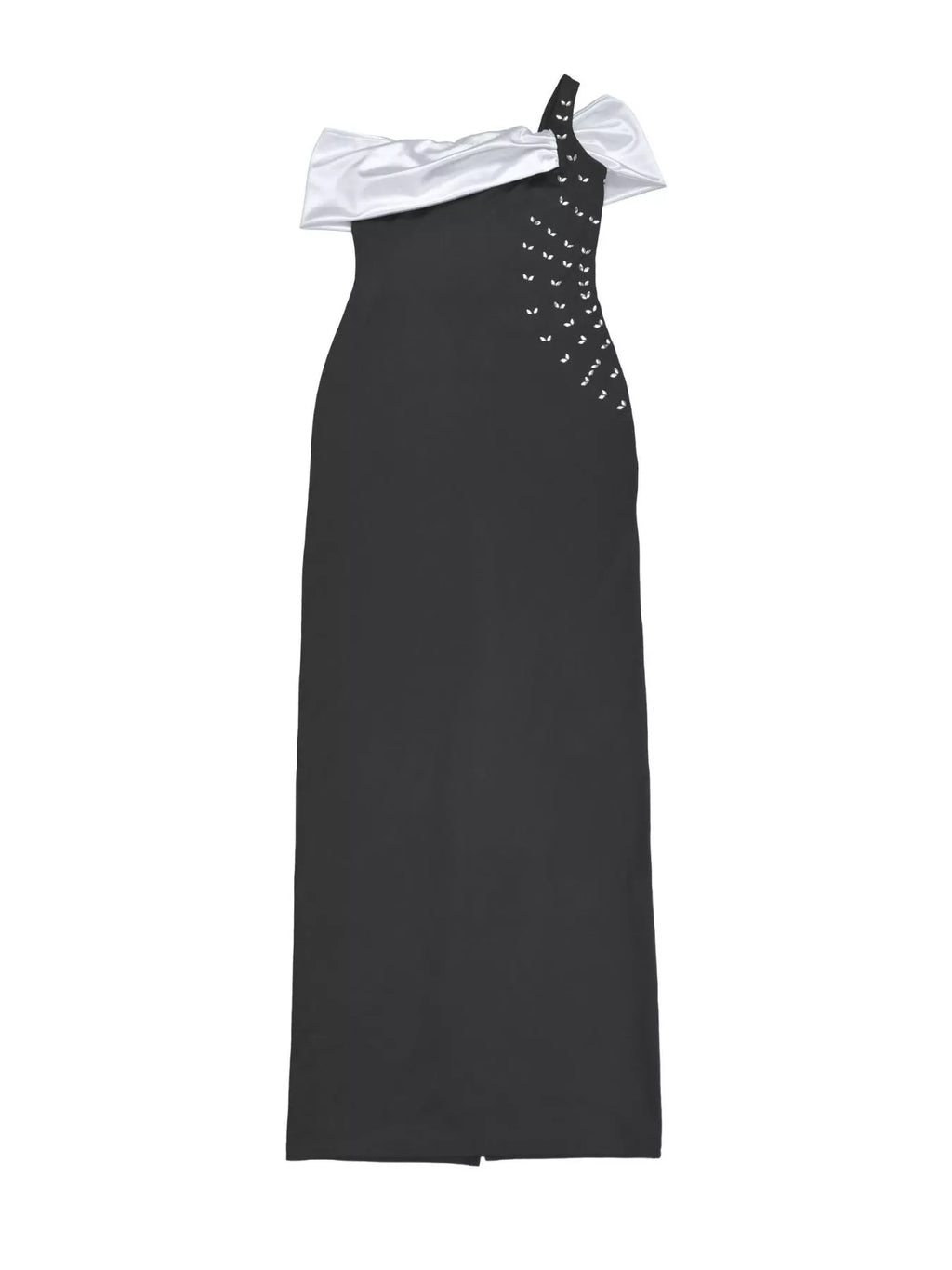 Off Shoulder Two-Tone Maxi Dress - Lilixa.store