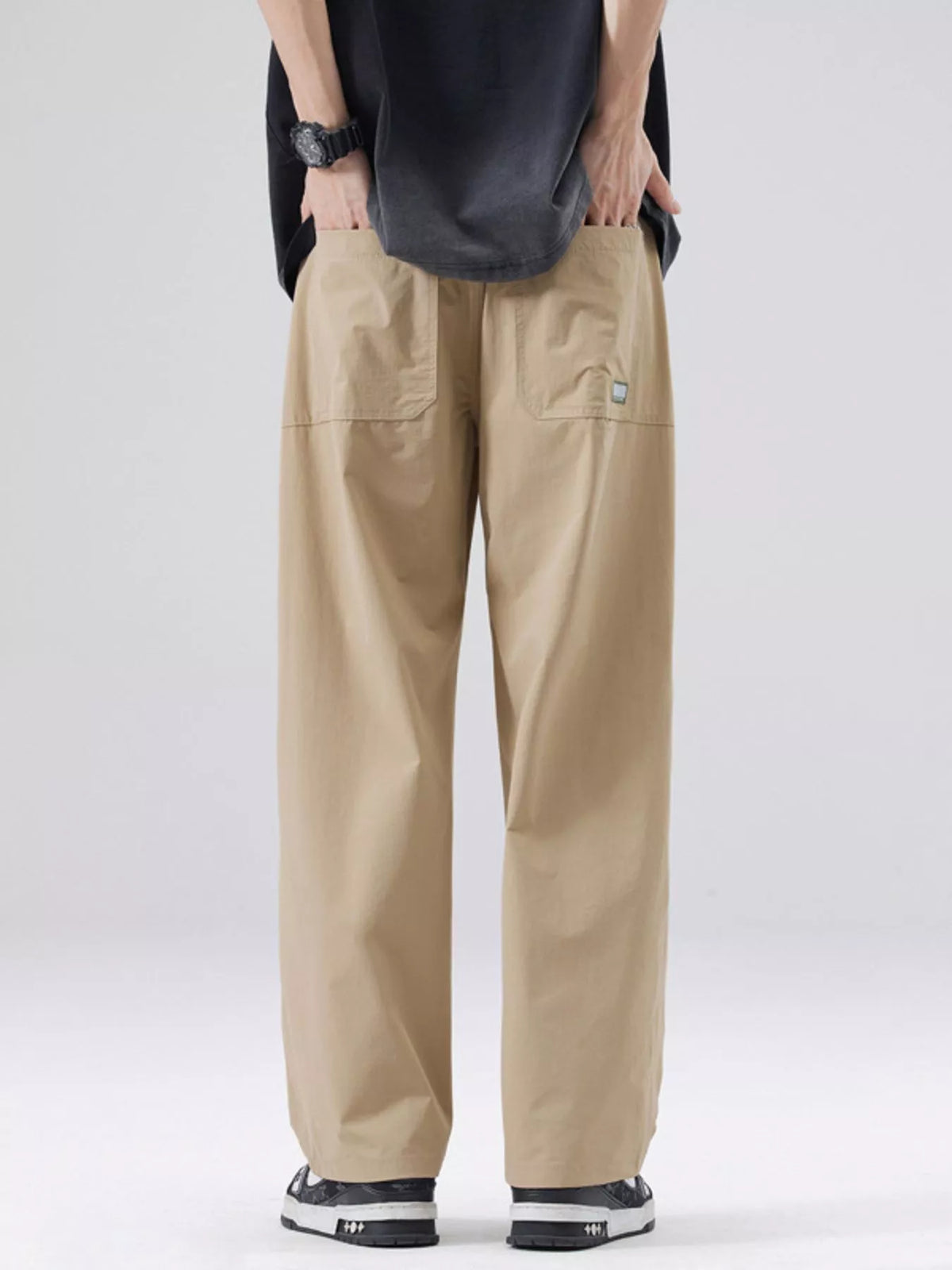 Men's Full Size Basic Style Wide Leg Pants Plus Size, view 4