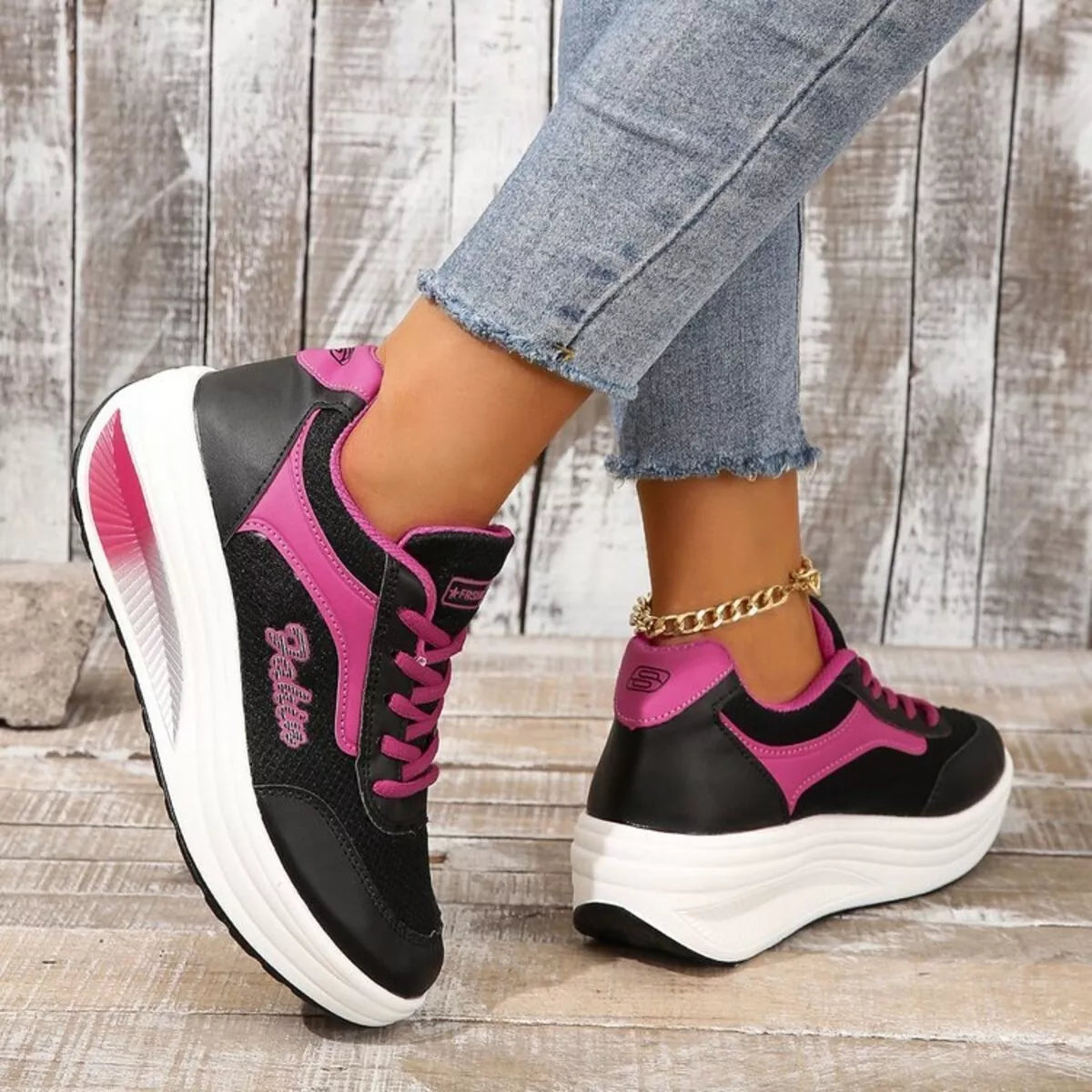 Round Toe Platform Athletic - Lilixa.store