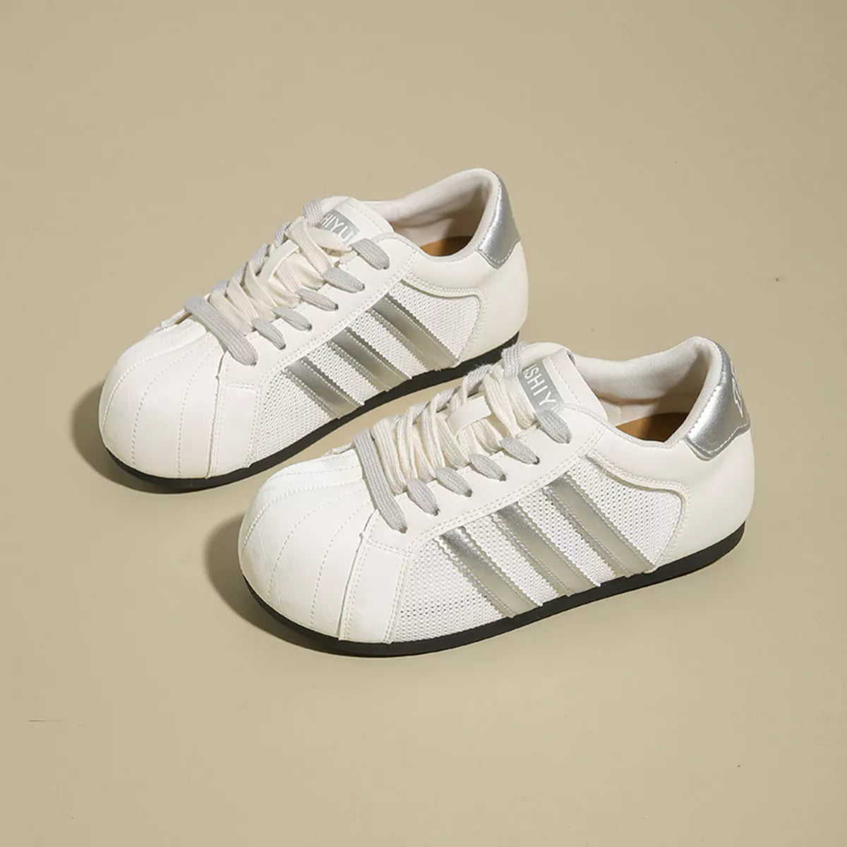 Lace Up Round Toe Sneakers - Lilixa.store