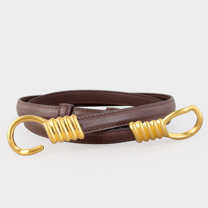 Hook Buckle Skinny Belt - Lilixa.store