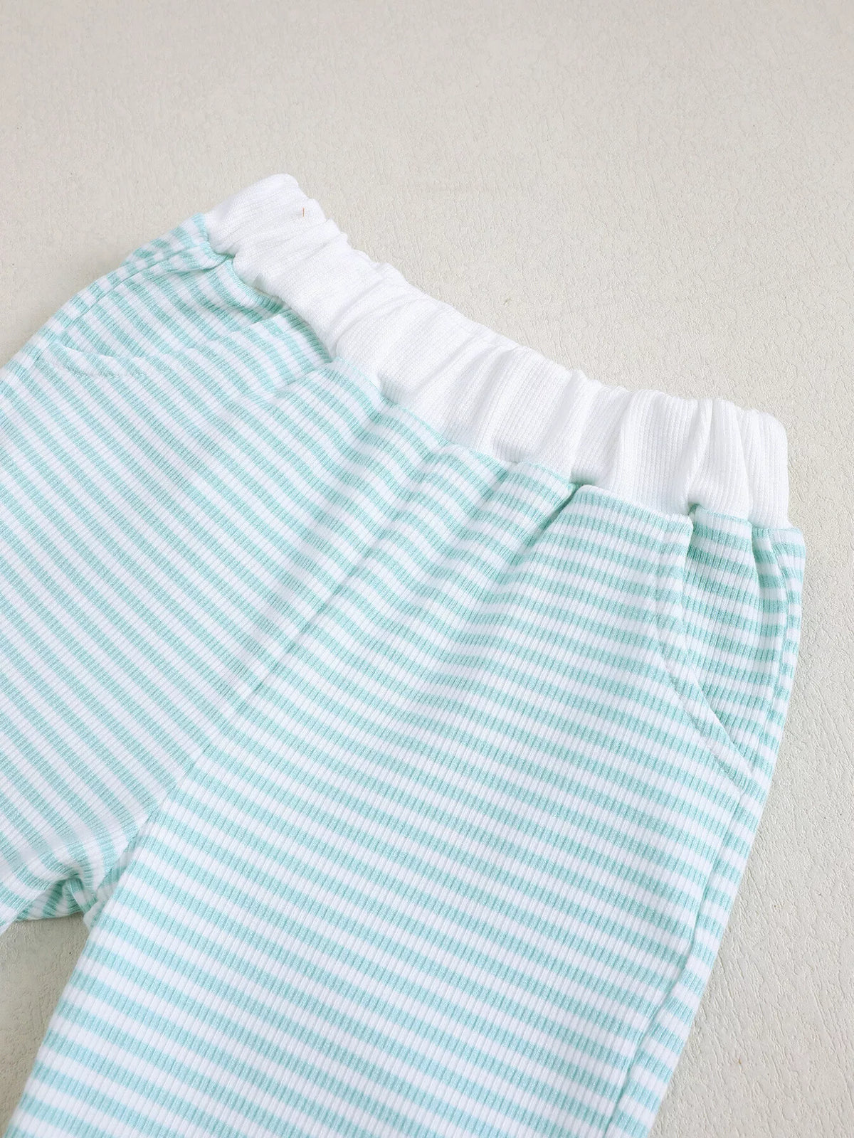 Children's Bear Striped Top and Pants Set - Lilixa.store