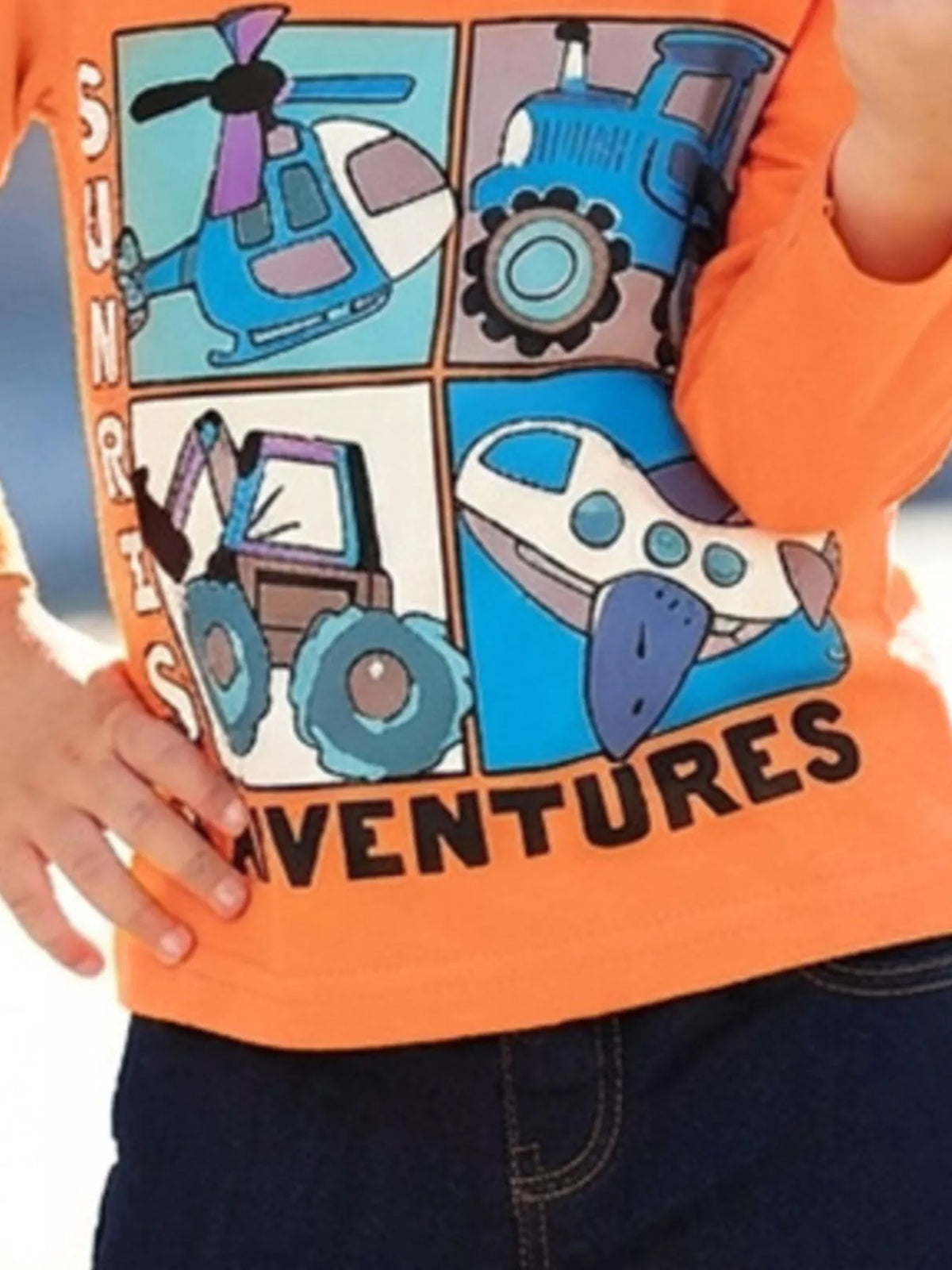 Children's Vehicle Graphic Long-Sleeve T-Shirt - Lilixa.store
