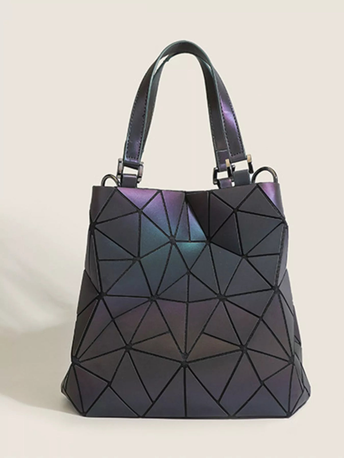 Geometric Modular Handbag in Dark Gray, view 2