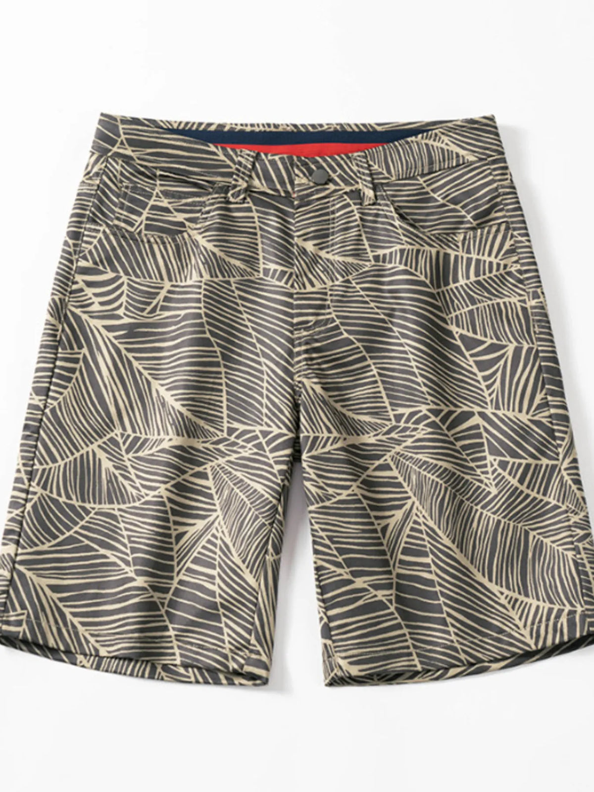 Men's Printed Loose Fit Shorts in Brown Gray