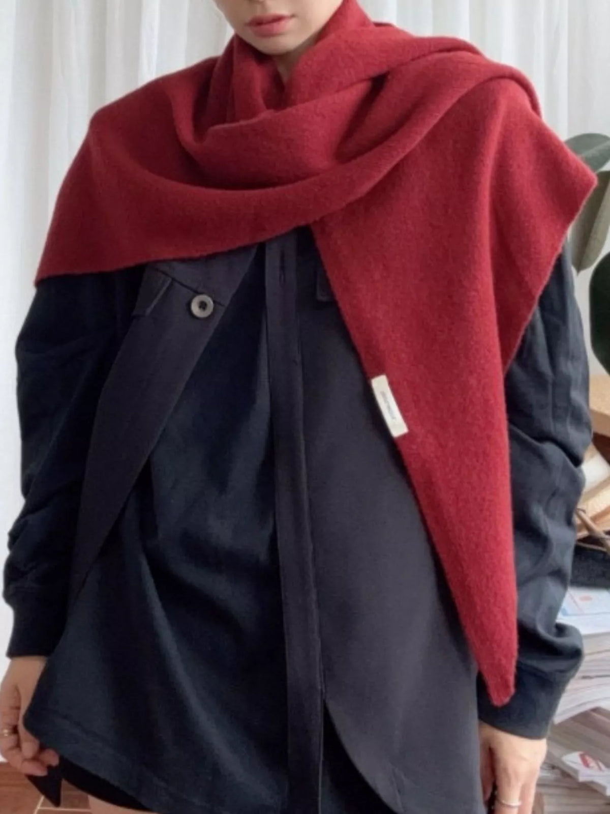 100% Wool Knit Scarf Shawl - Lilixa.store