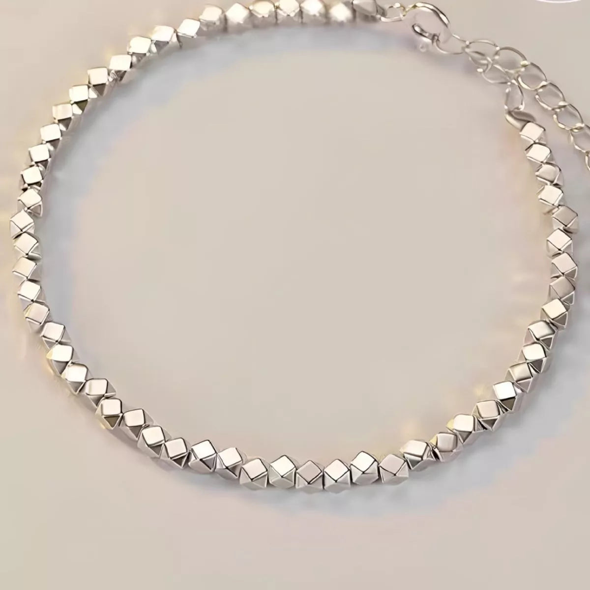 925 Sterling Silver Geometric Chain Adjustable Bracelet - Lilixa.store
