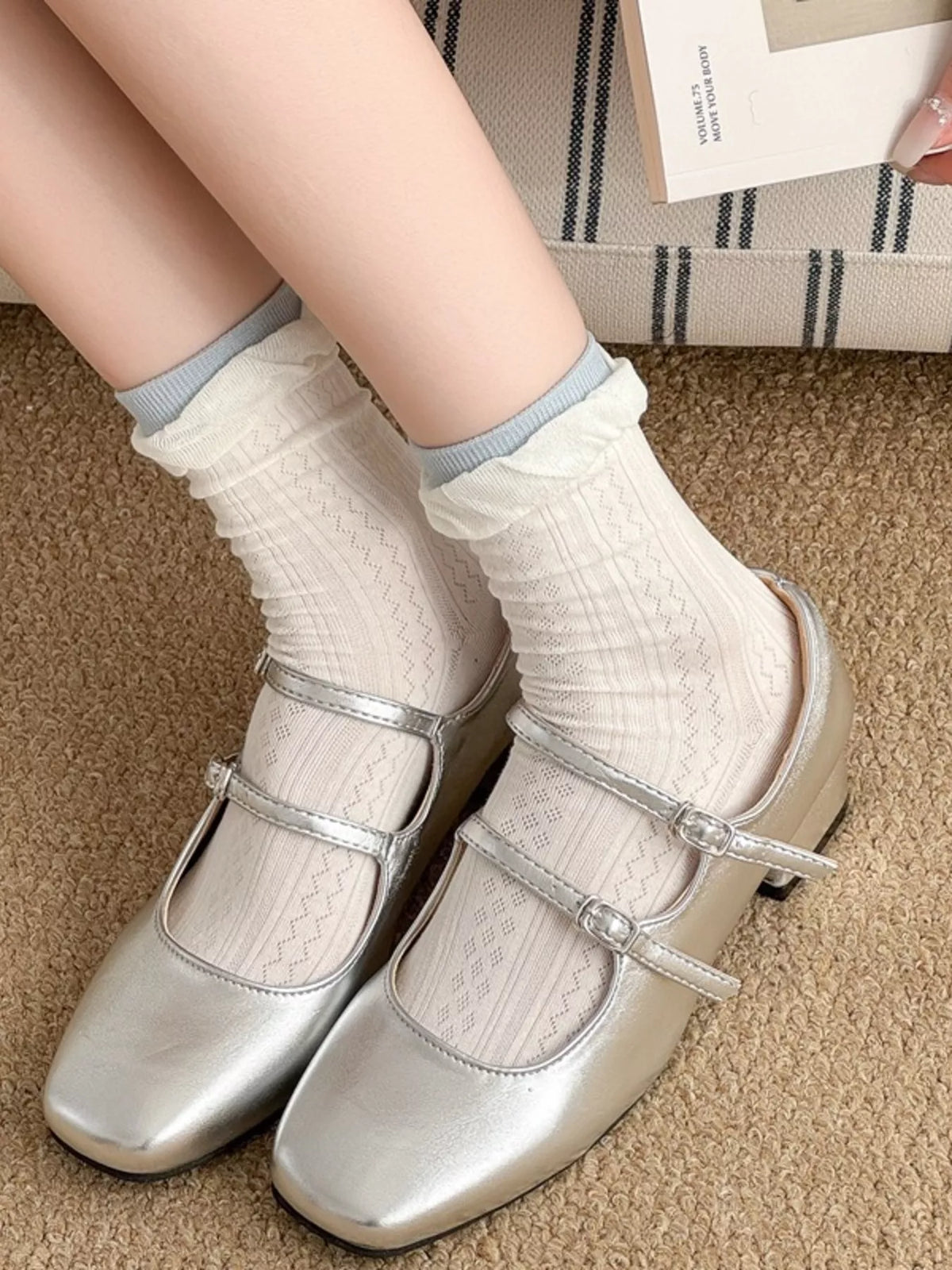 2 Pair Casual Breathable Crew Socks - Lilixa.store