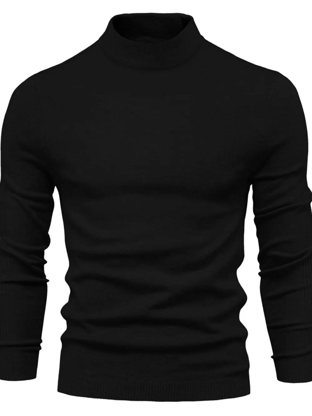 Men's Mock Neck Long Sleeve Sweater - Lilixa.store