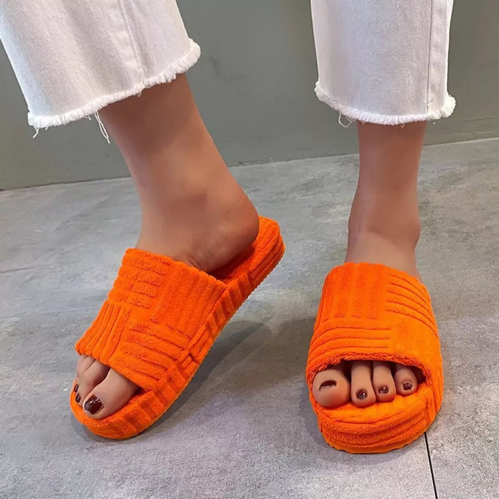 Open Toe Platform Slippers - Lilixa.store