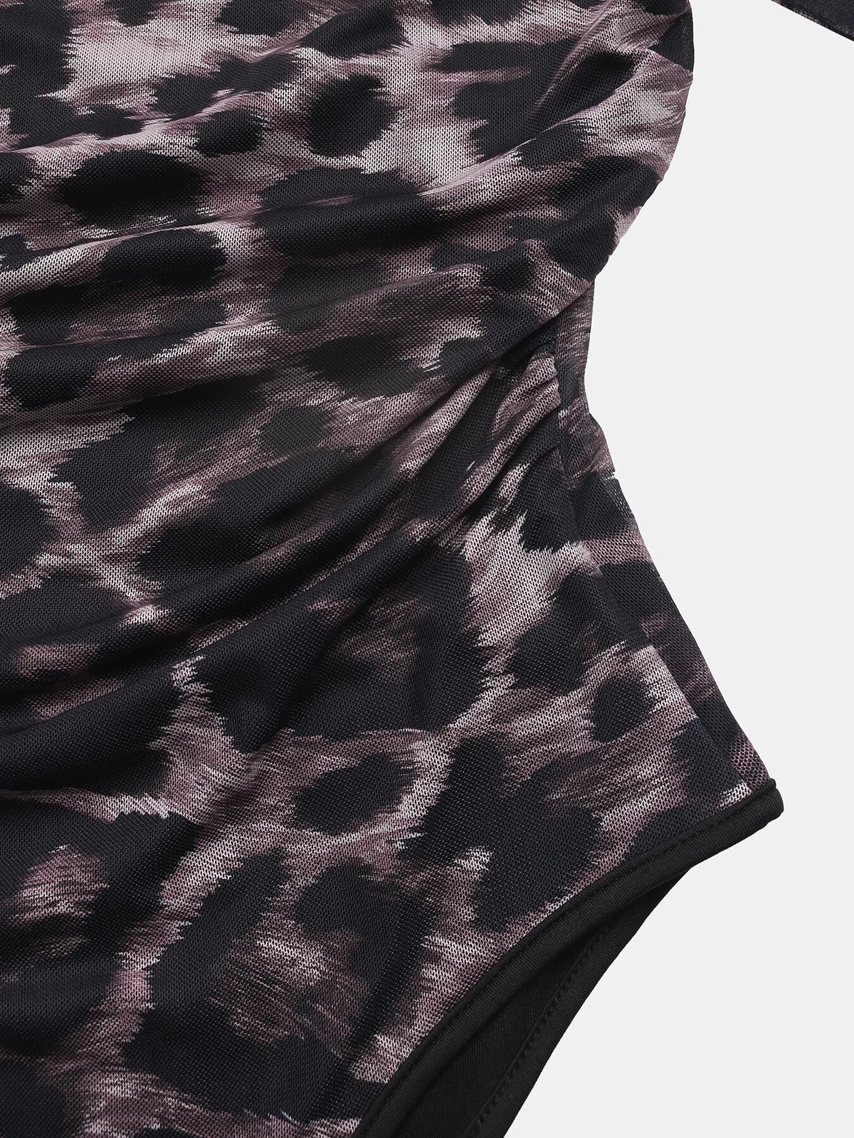 Leopard Print One Shoulder Long Sleeve Bodysuit - Lilixa.store