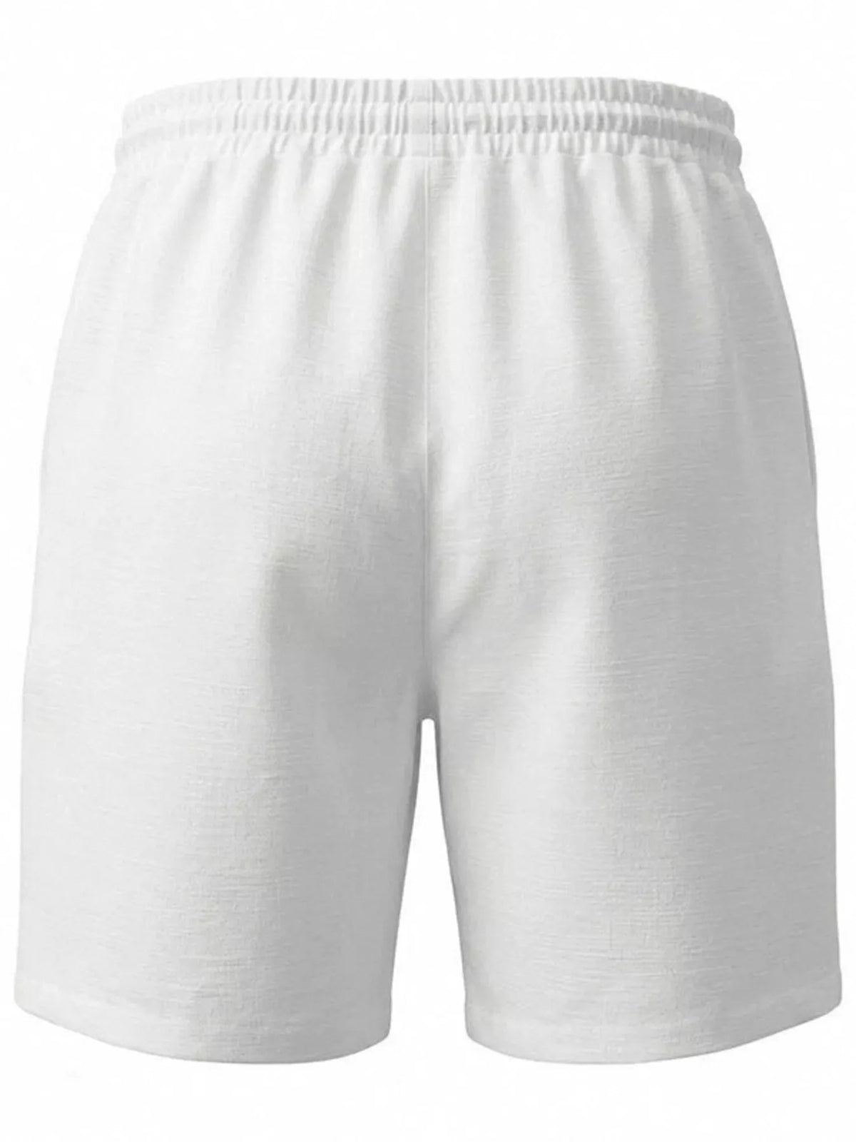 Men's Full Size Linen Blend Drawstring Shorts Plus Size - Lilixa.store