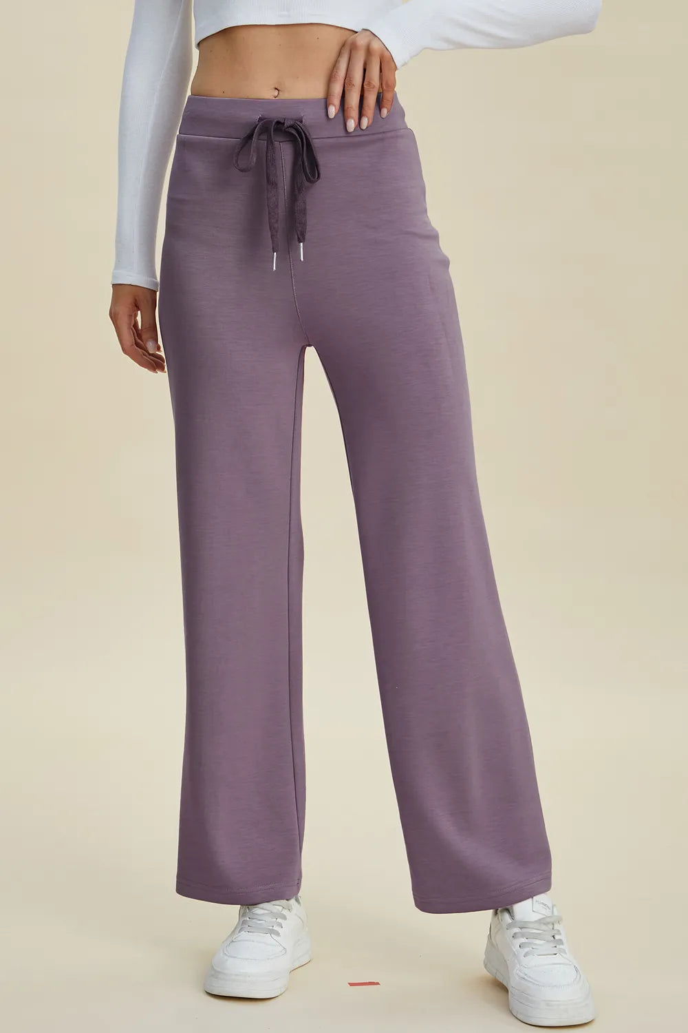 Basic Bae Full Size Air Scuba Drawstring Wide Leg Pants, view 2