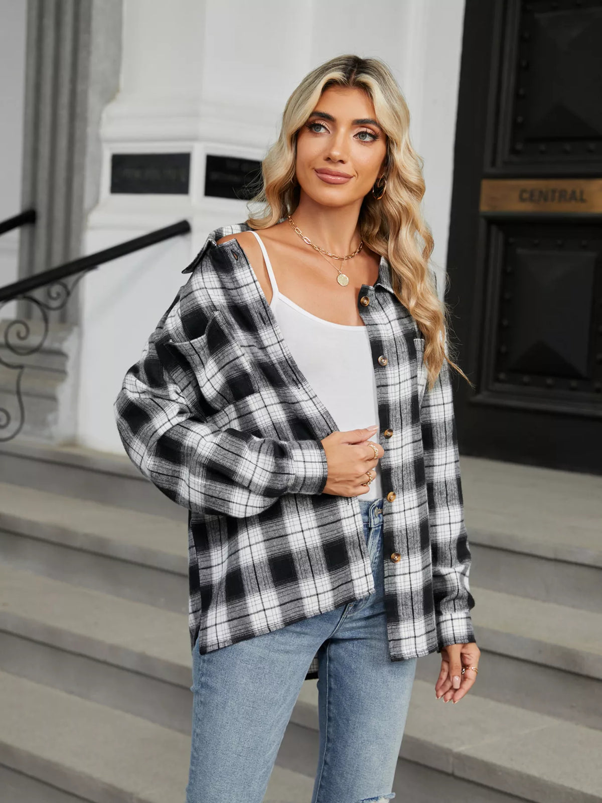Plaid Button Up Shirt, view 4