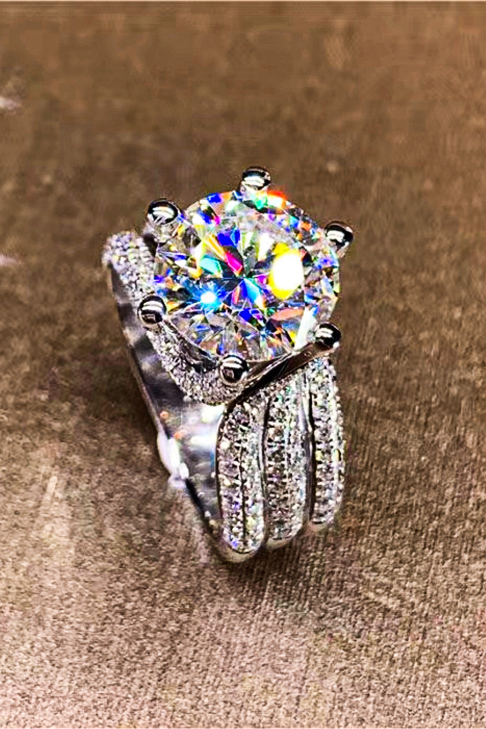 Adored 3 Carat Moissanite Three-Layer Ring - Lilixa.store
