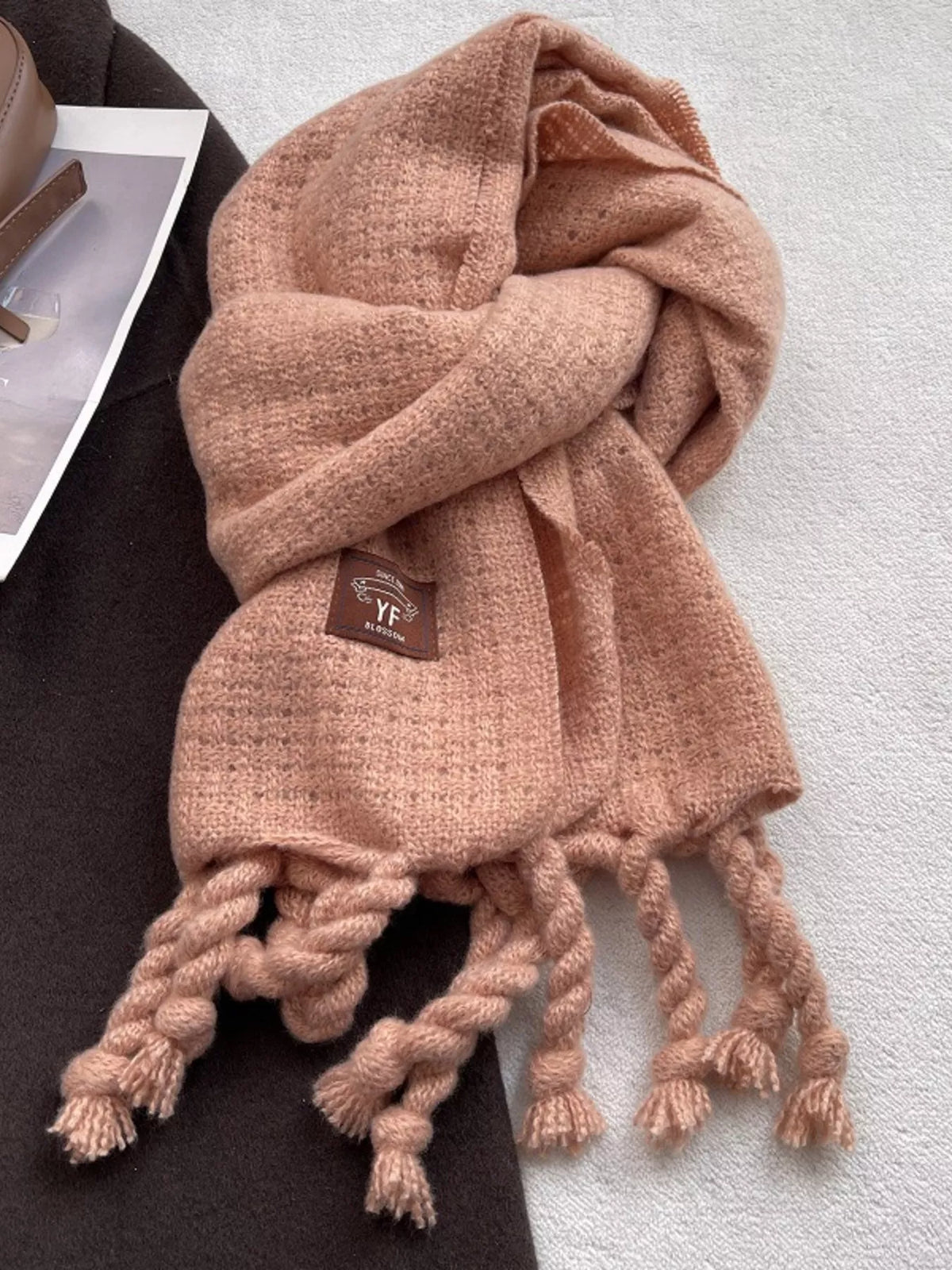 Knitted Tassel Scarf - Lilixa.store