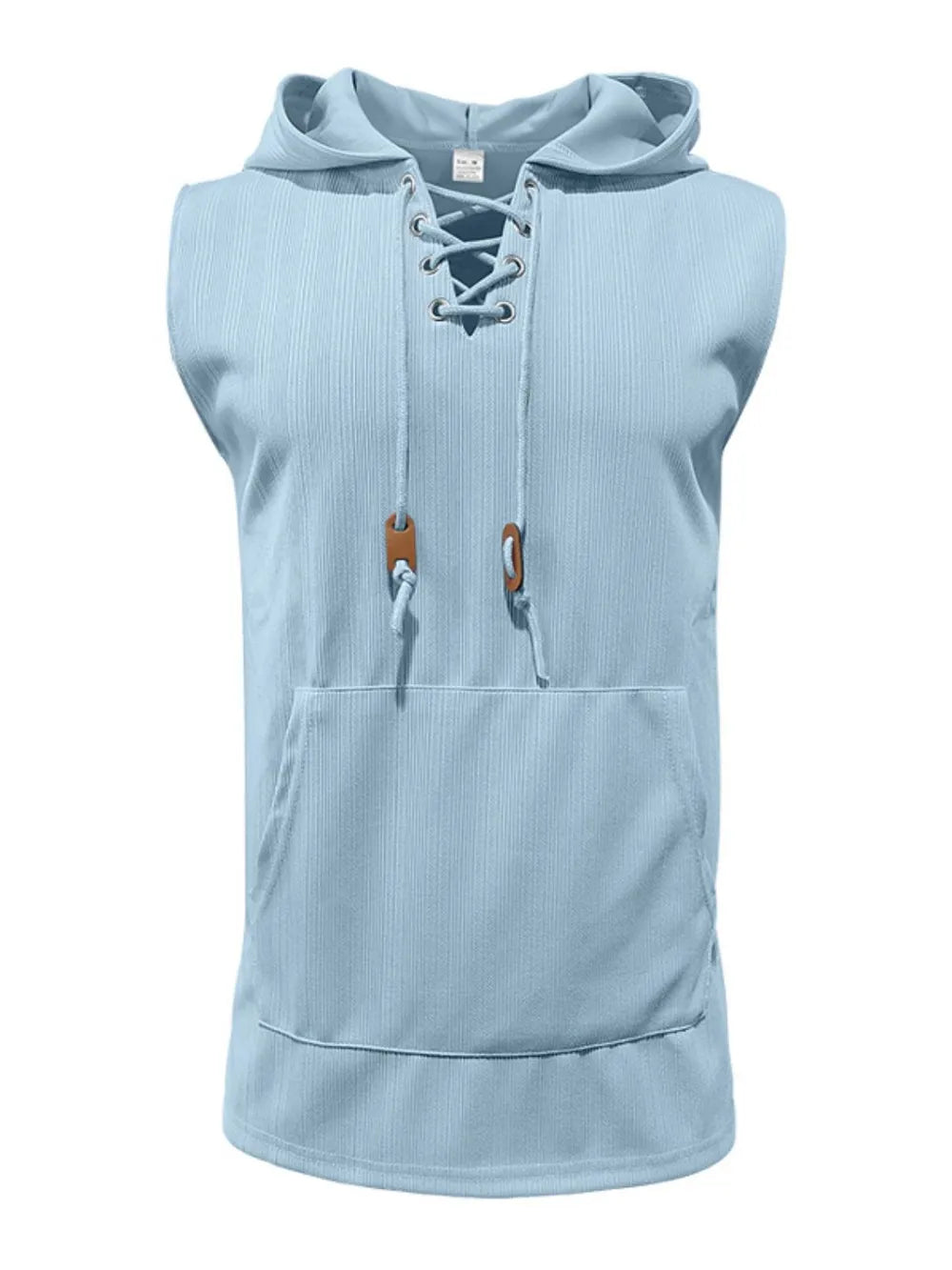 Men's Lace Up Hooded Top - Lilixa.store