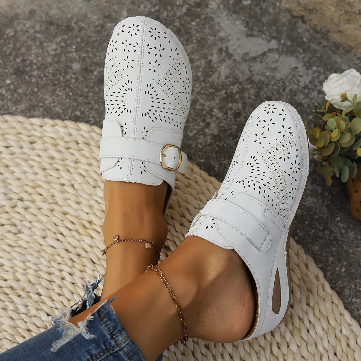 Casual Buckle Slip-Ons, view 10