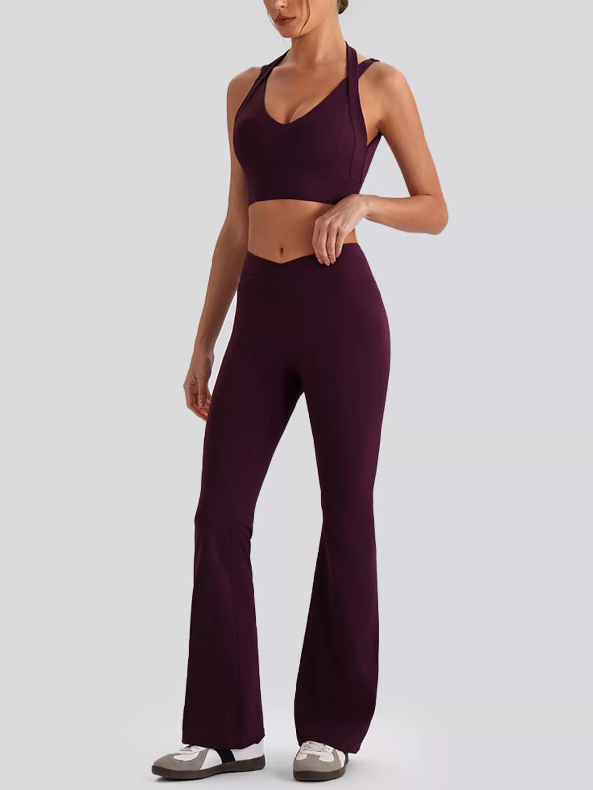 Seamless Criss-Cross V-Neck Tank and Leggings Active Set - Lilixa.store