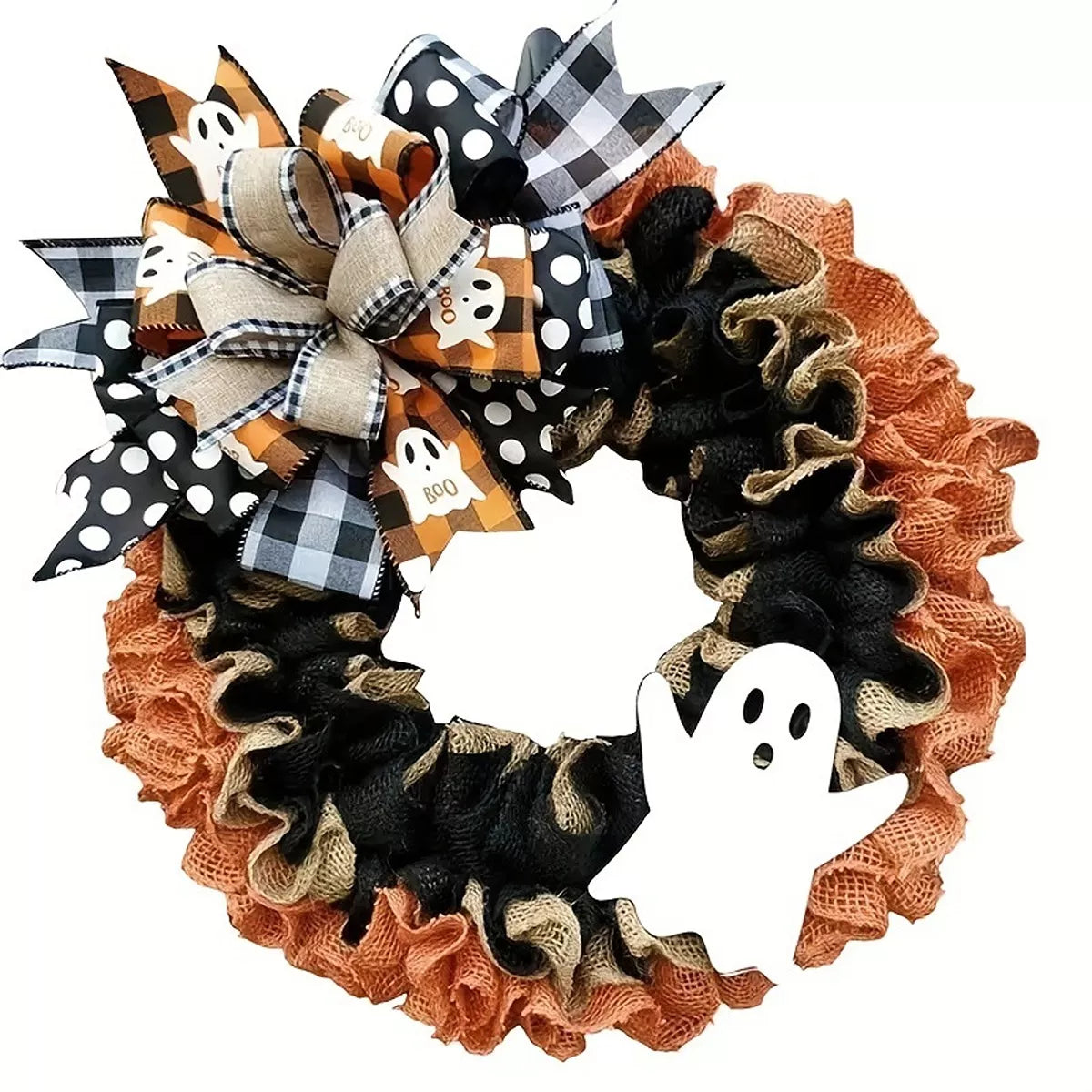 Halloween Decorative Ghost Wreath - Lilixa.store
