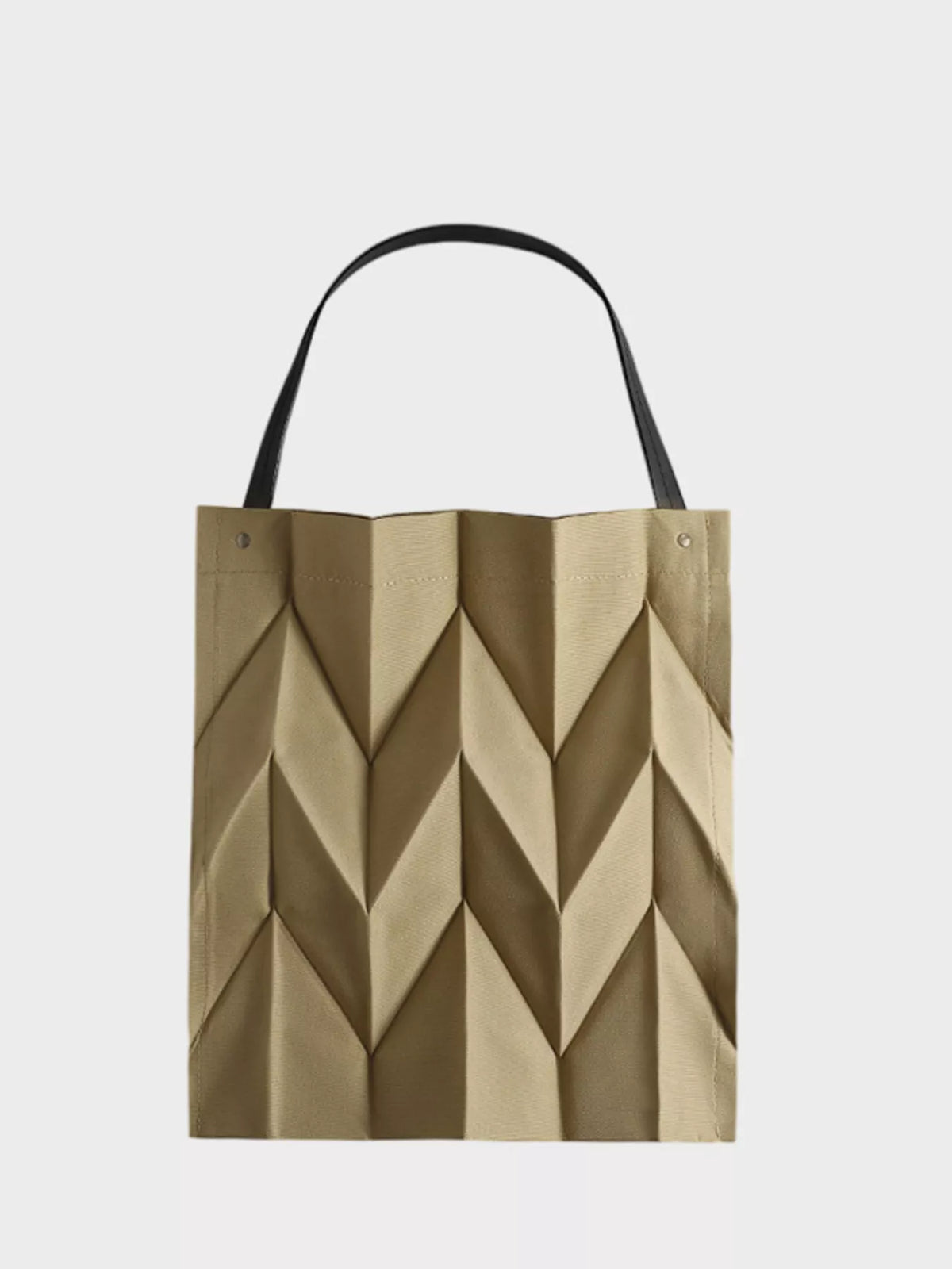 Minimalist Geometric Pleated Tote Handbag, view 3