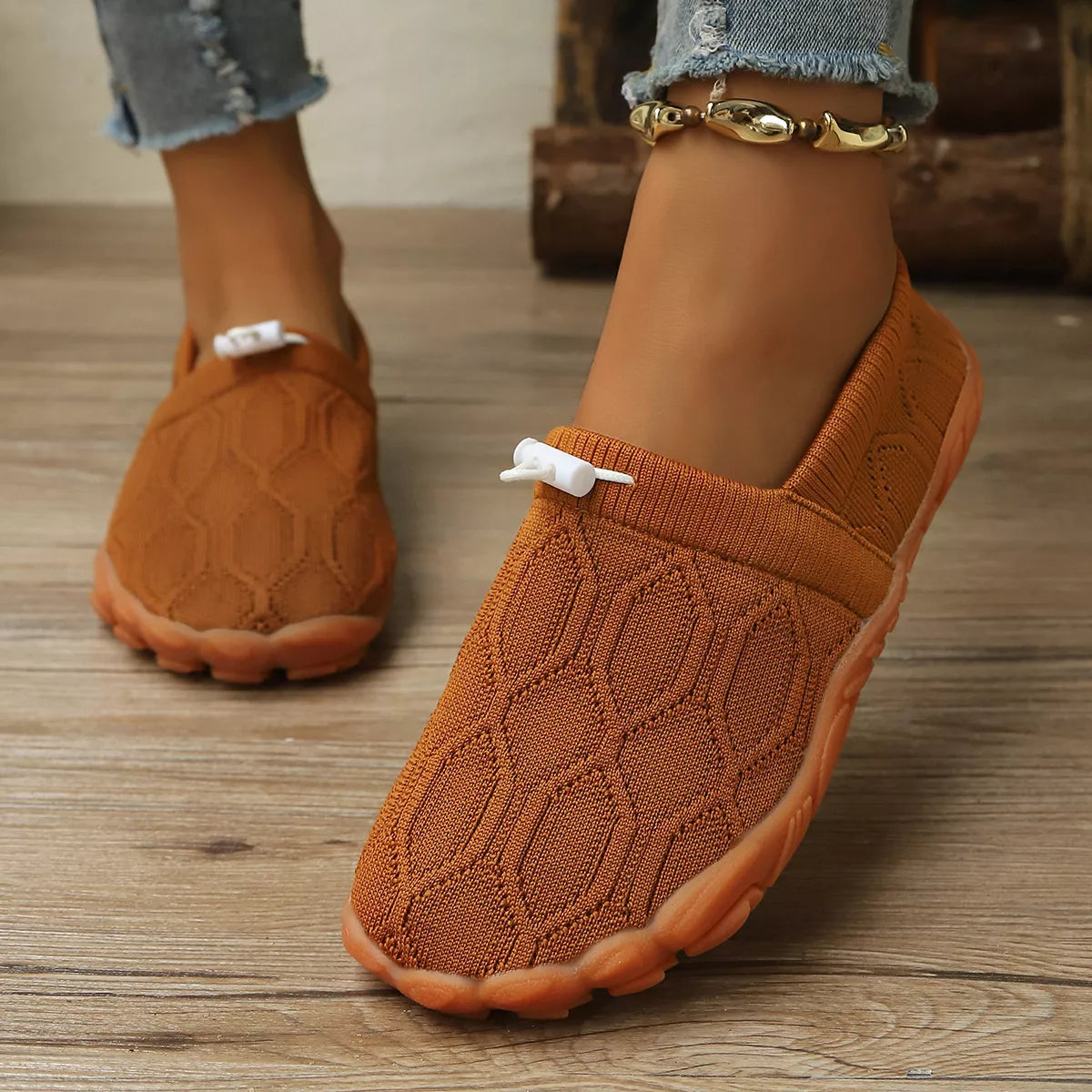 Round Toe Drawstring Slip-Ons - Lilixa.store