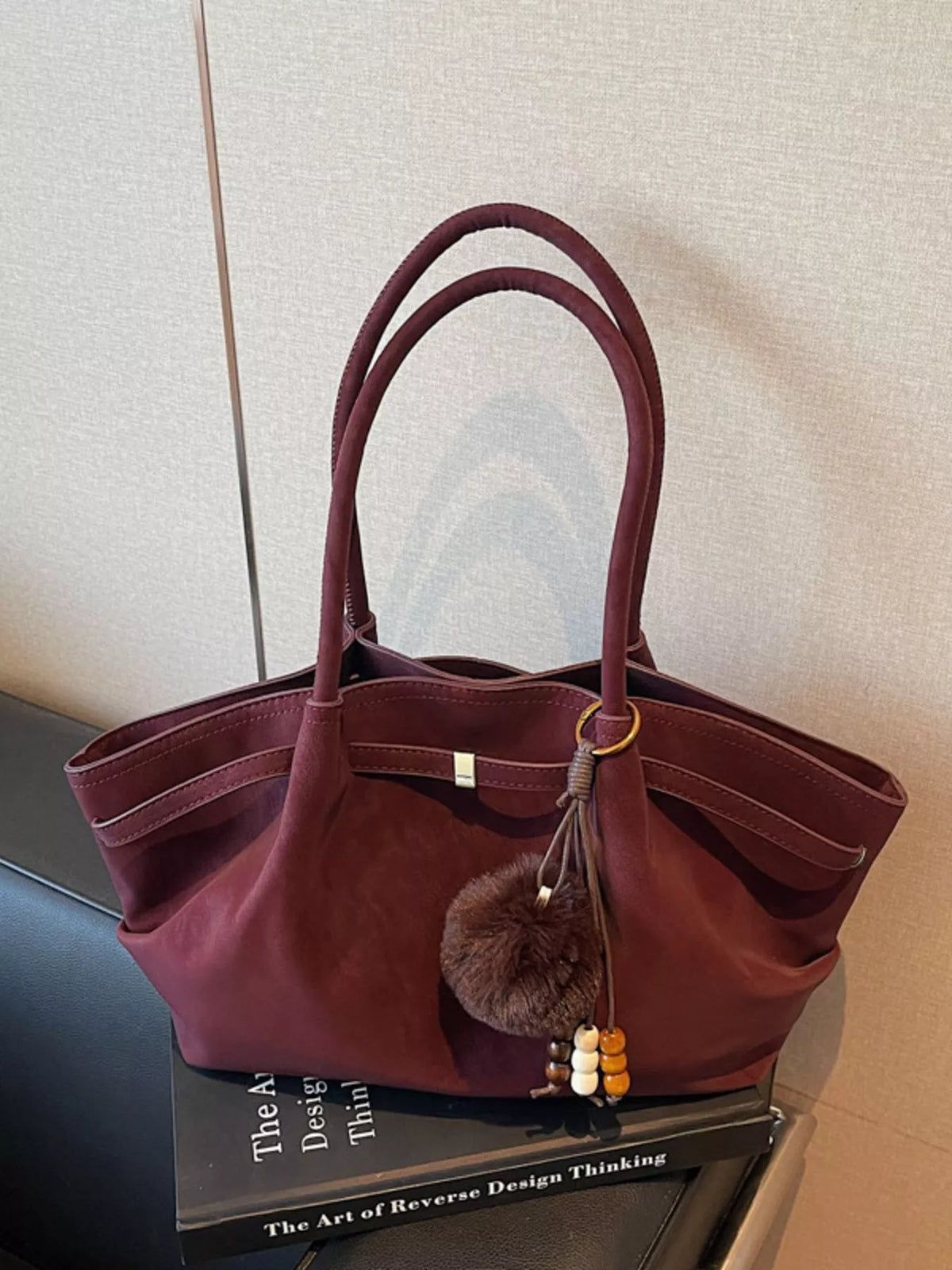 Decorative Tassel and Beads Tote Bag