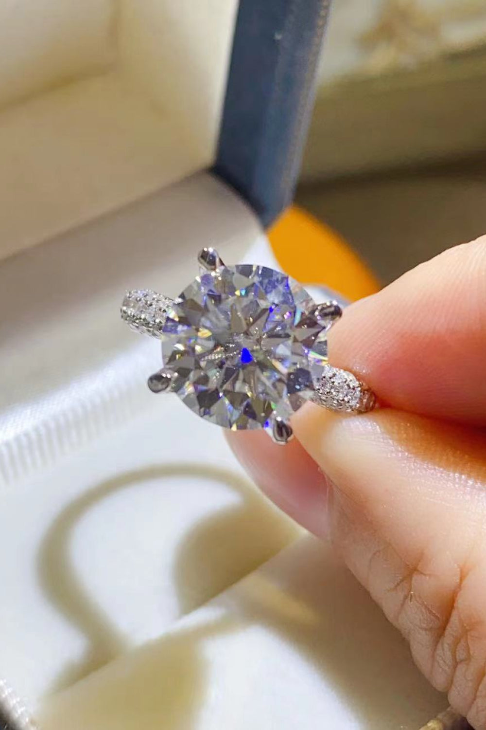 5 Carat Moissanite 925 Sterling Silver Ring, view 2