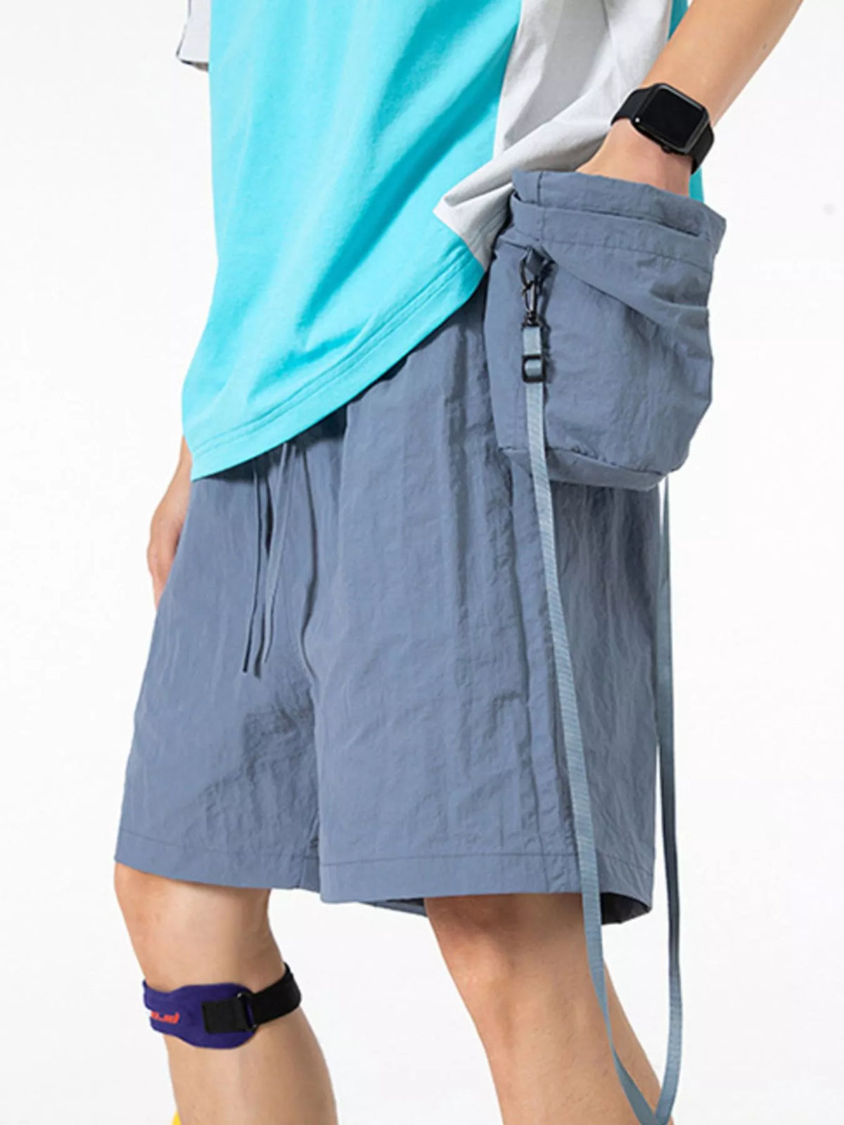 Men's Drawstring Pocketed Active Shorts, view 11