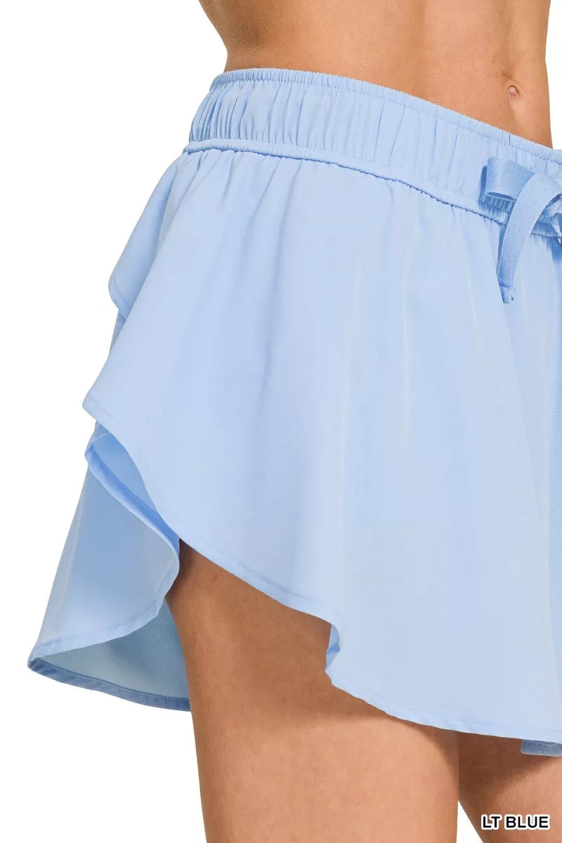 Zenana Soft Woven Active Skorts with Pockets - Lilixa.store