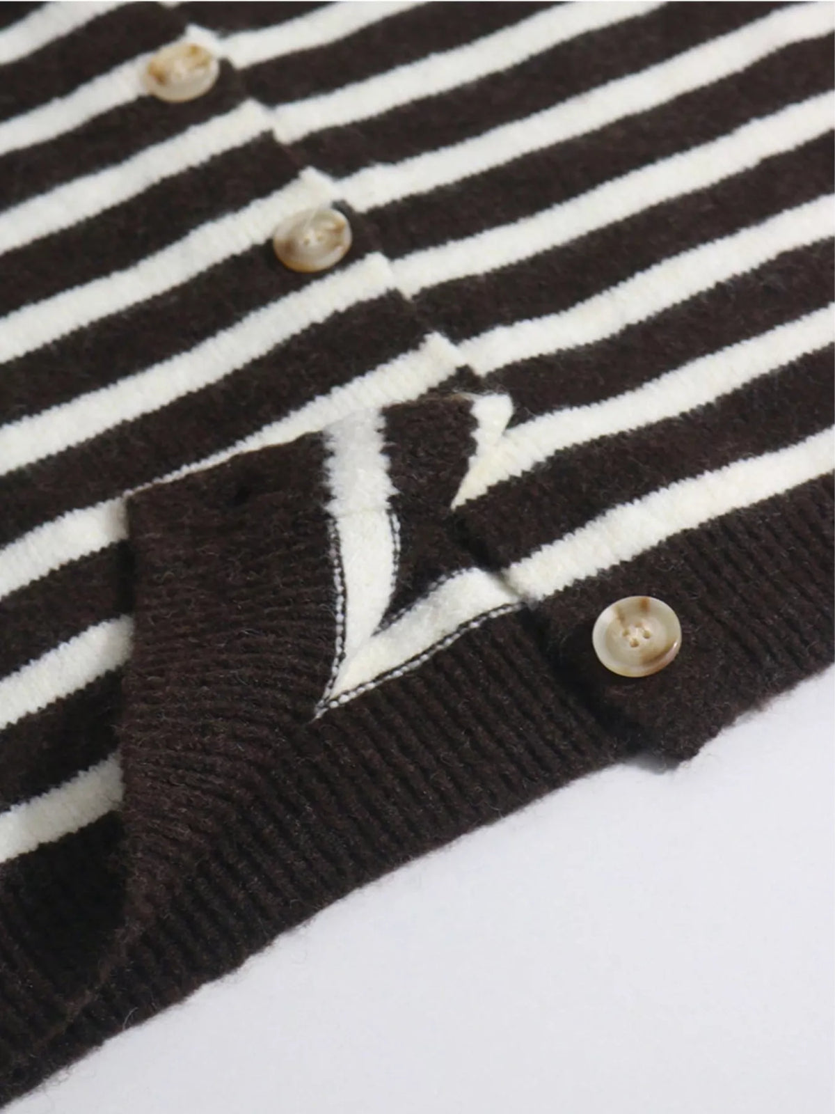 Striped Button-Down Cardigan - Lilixa.store