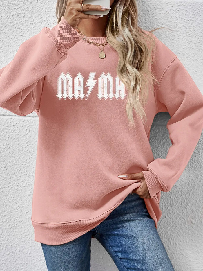 Letter Graphic Dropped Shoulder Sweatshirt - Lilixa.store